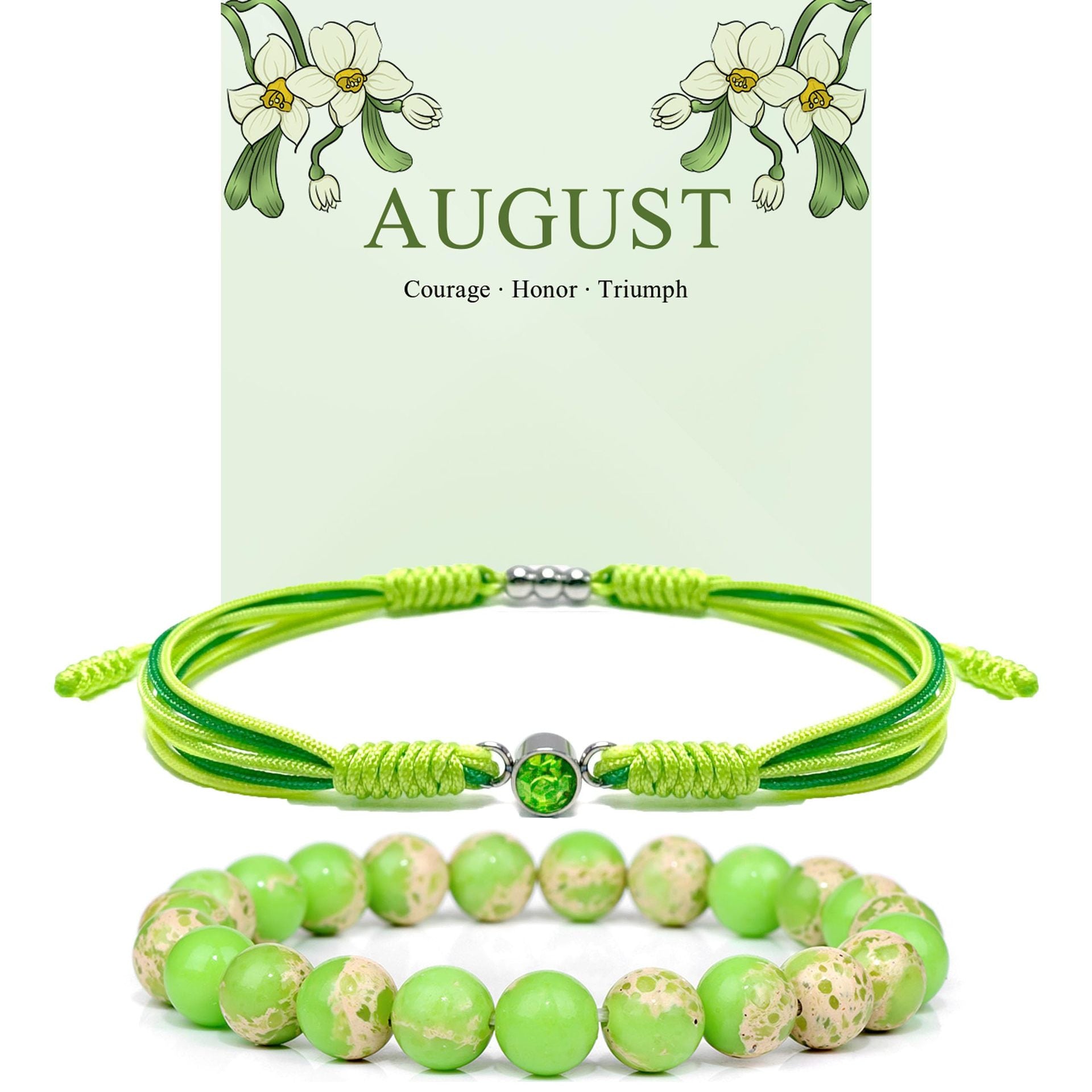 Geometric Braid Bracelet In Green Featuring Aventurine Stone, Simple Style Unisex Accessory