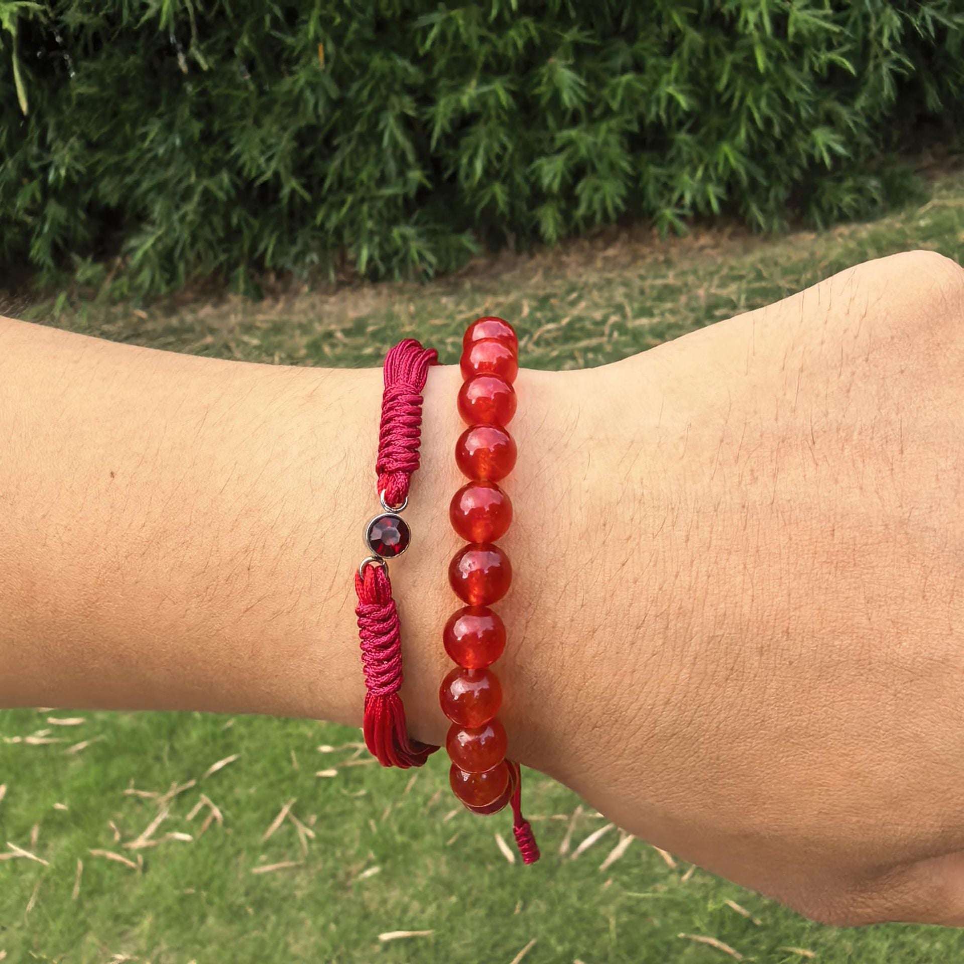 Geometric Braid Bracelet In Green Featuring Aventurine Stone, Simple Style Unisex Accessory
