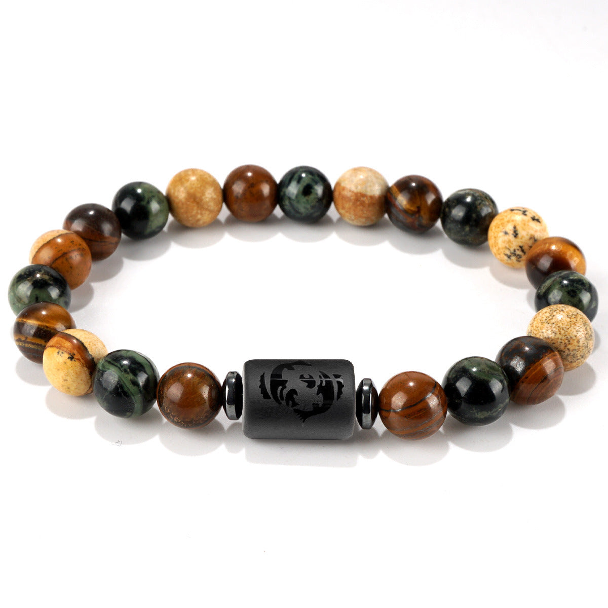 Libra Beading Bracelet For Unisex Featuring Natural Stone And Elastic String, Perfect For Festival Wear