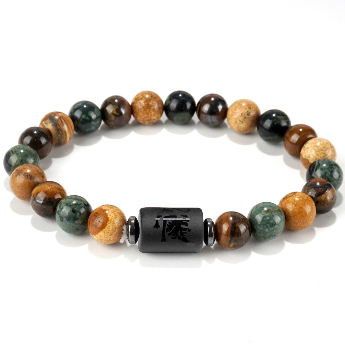 Libra Beading Bracelet For Unisex Featuring Natural Stone And Elastic String, Perfect For Festival Wear