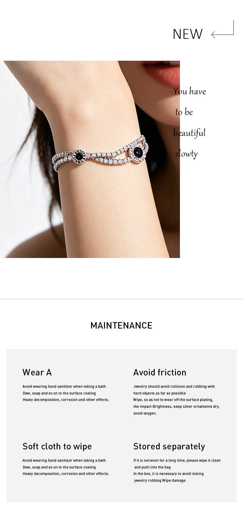 Sweet Oval Beaded Drawstring Bracelet For Unisex, Electroplated Copper With Zircon Inlay