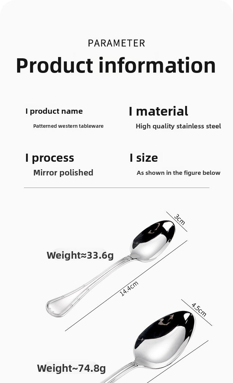 Flowers Pattern Tableware With 304 Stainless Steel Inner Liner For Western Cutlery Set