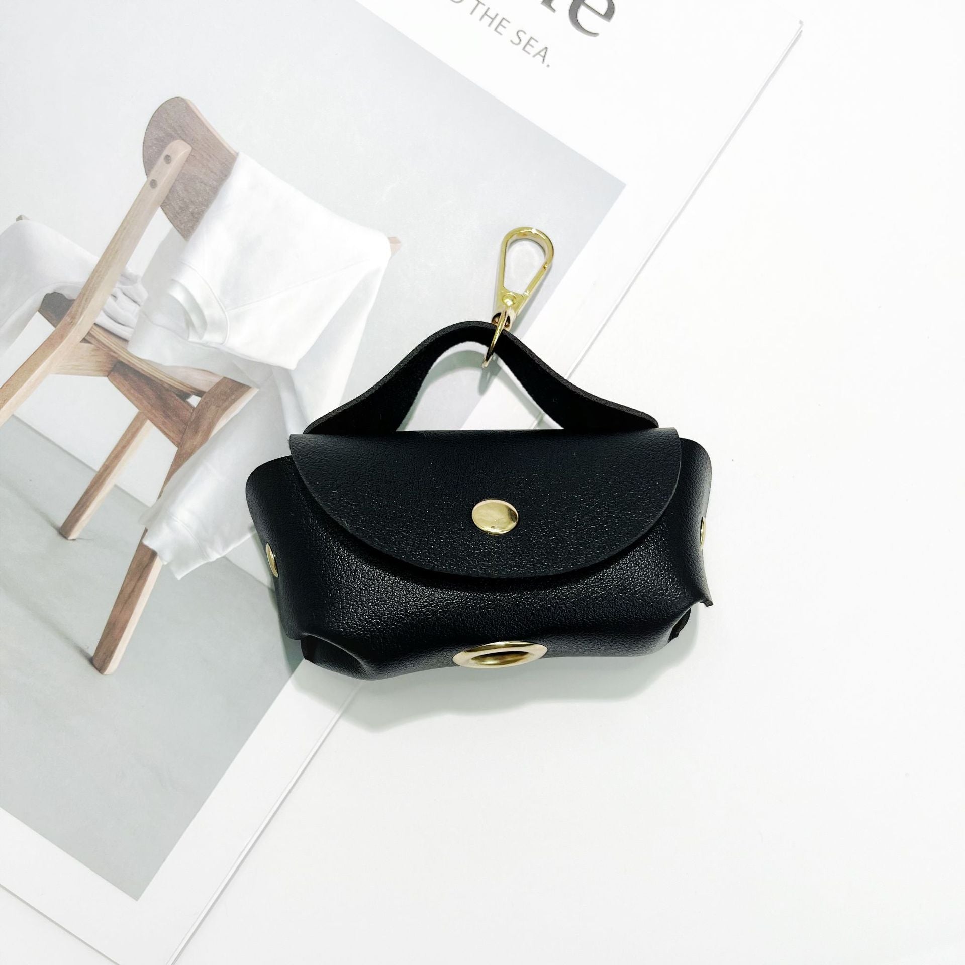 Handmade Red Key Chain In Pu Leather Featuring Commute Style