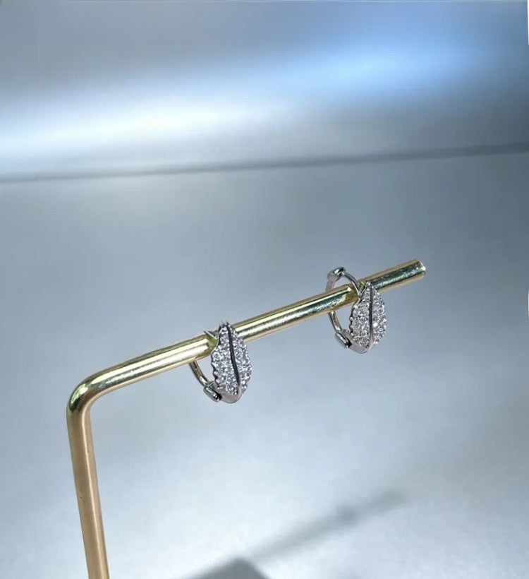 Leaves Earrings For Women Featuring Real Gold Plated Design With Copper Ear Pins