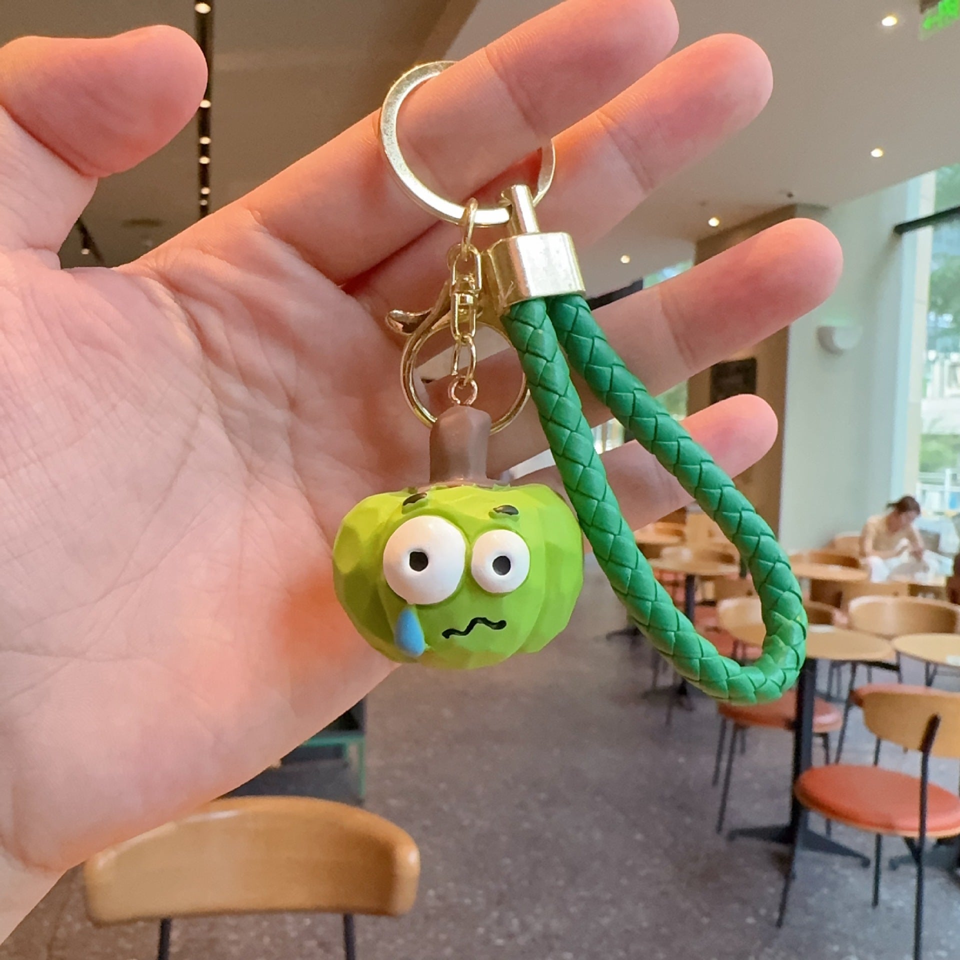 New Year Fruit Key Chain In Rose Red Resin Featuring Bag Charm Accessories