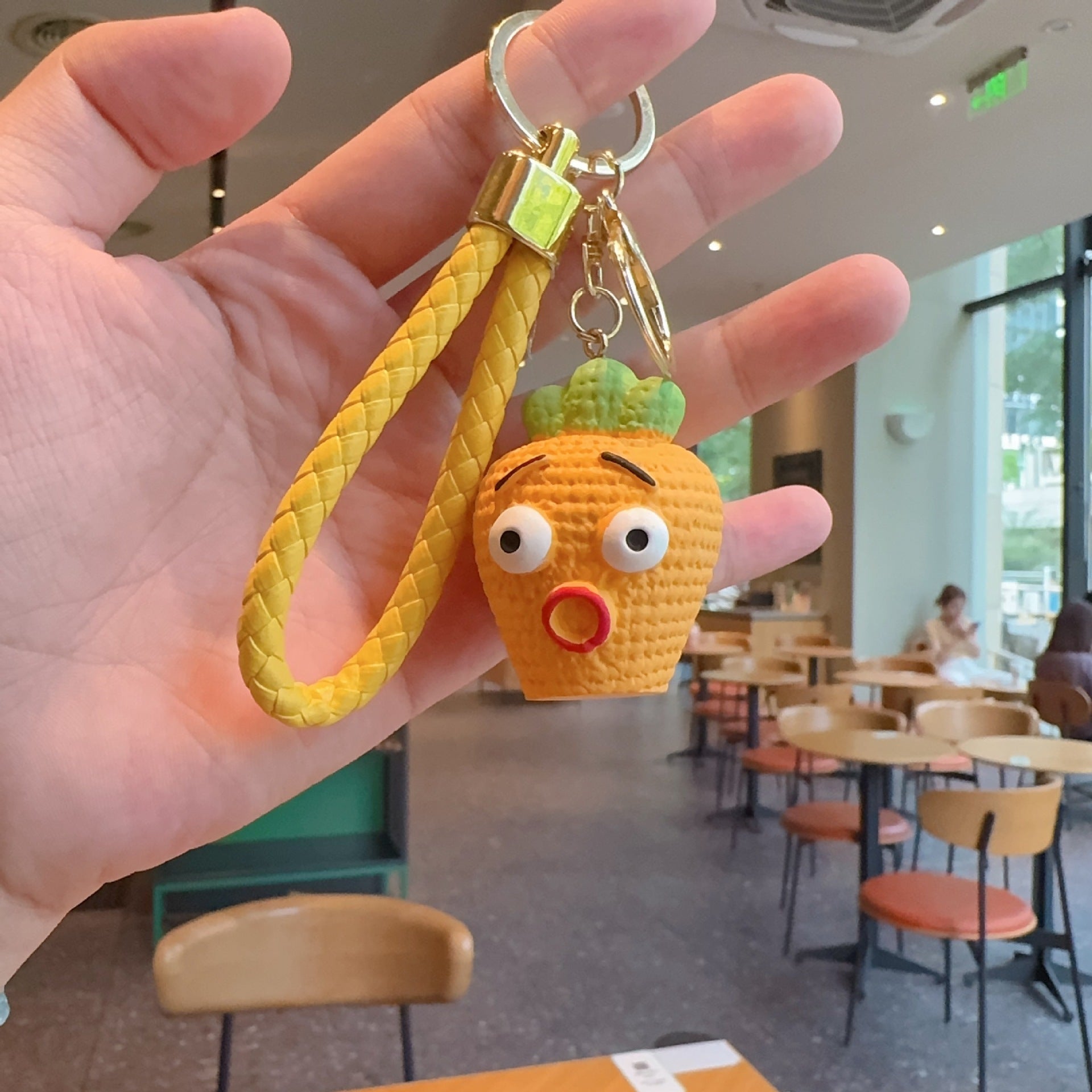 New Year Fruit Key Chain In Rose Red Resin Featuring Bag Charm Accessories