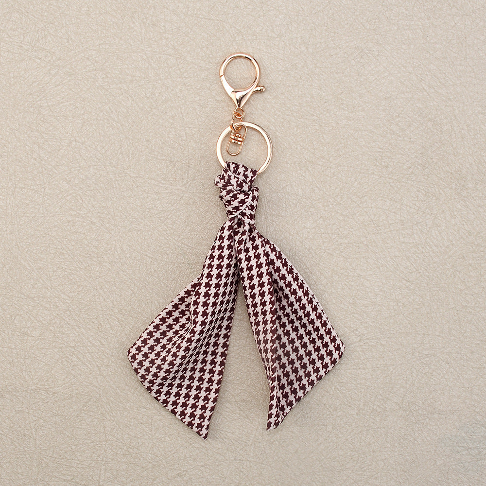 New Style Bow Tie Bag Charm Keychain In Polyester, Elegant Bag Pendant Accessory