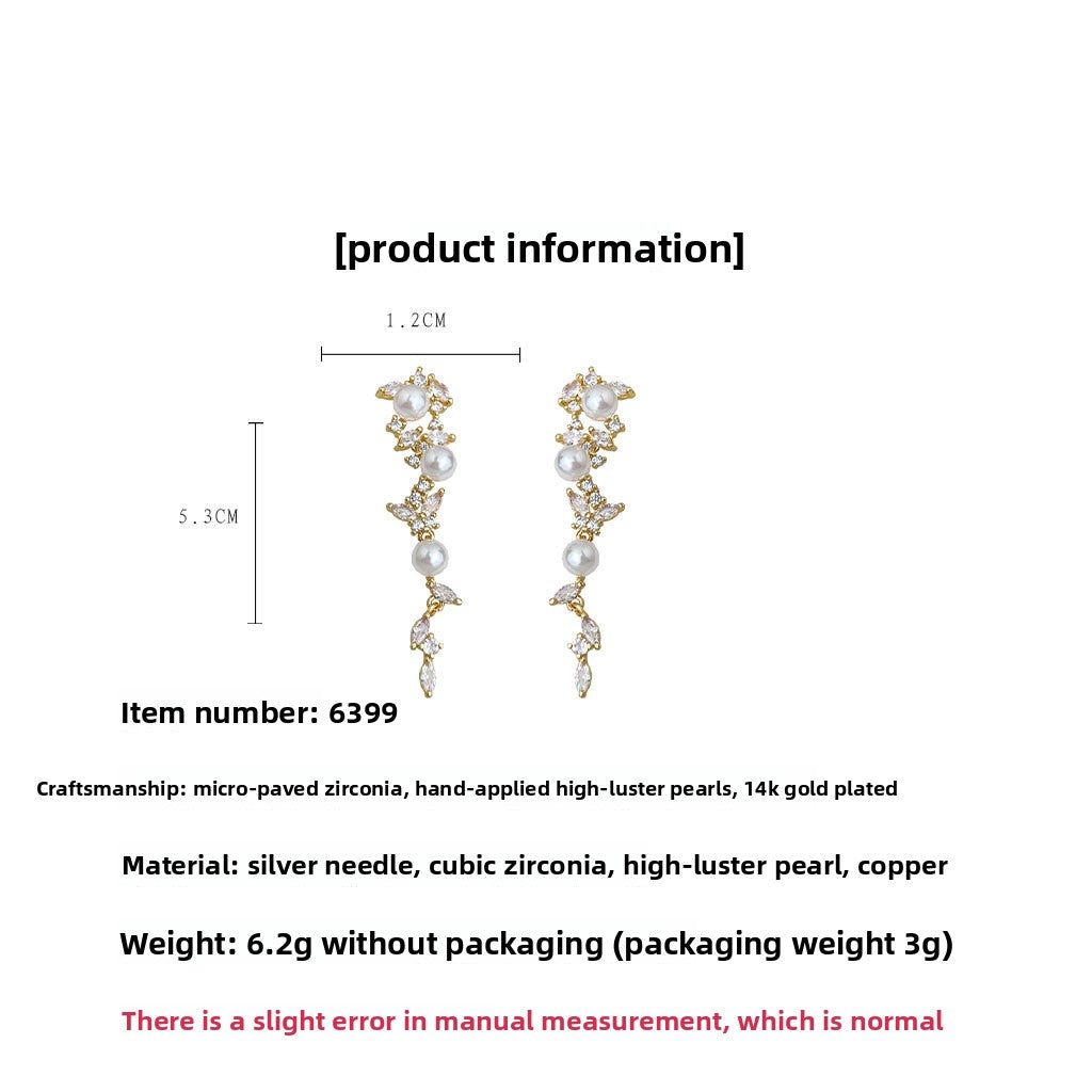 Elegant Butterfly Tassel Earrings For Women With Copper Ear Pins And Zircon Inlay