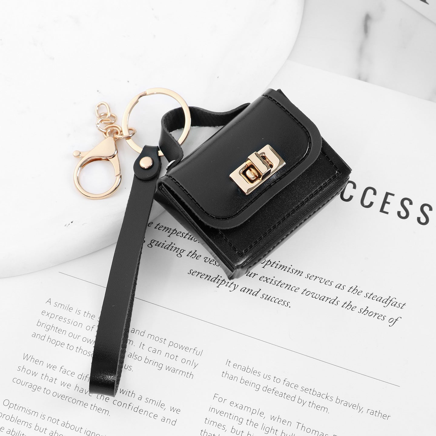 Multicolor Red Bag Charm Key Chain In PU Leather For Stylish Bag Accessories