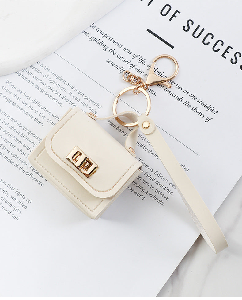 Multicolor Red Bag Charm Key Chain In PU Leather For Stylish Bag Accessories