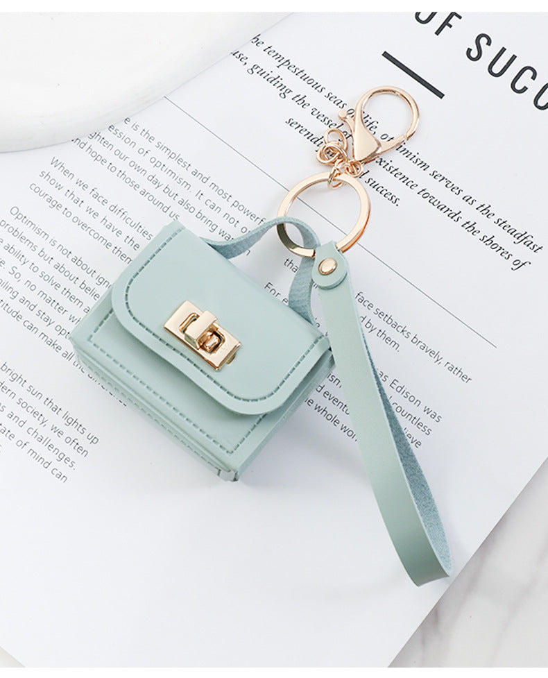 Multicolor Red Bag Charm Key Chain In PU Leather For Stylish Bag Accessories