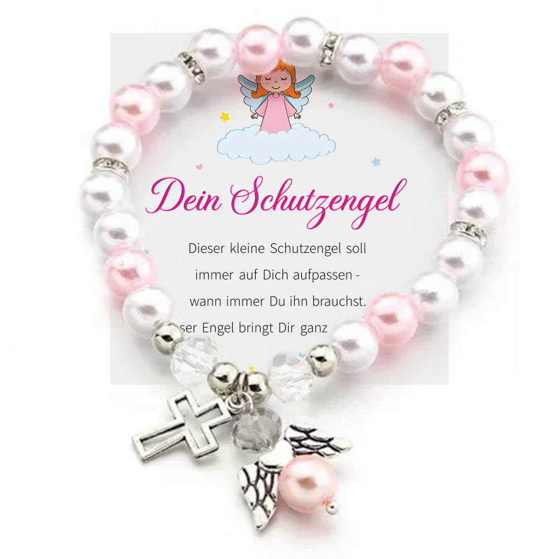 Heart Shape Bracelet For Women With Rhinestones And Imitation Pearl Featuring Simple Style Braid Design