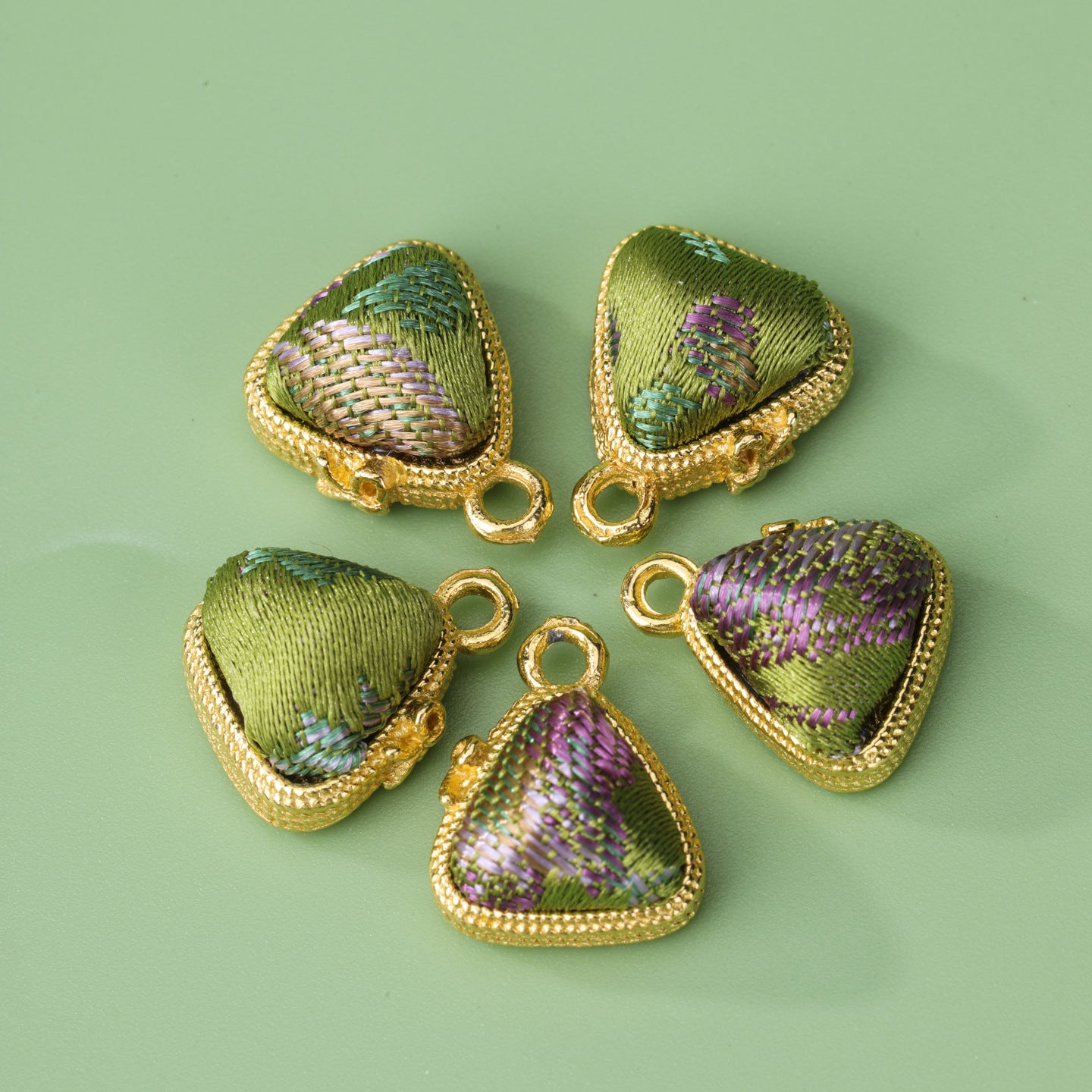 Handmade Alloy Pendant In Natural Pink Featuring Chinoiserie Style, Crafted With Fine Artistry