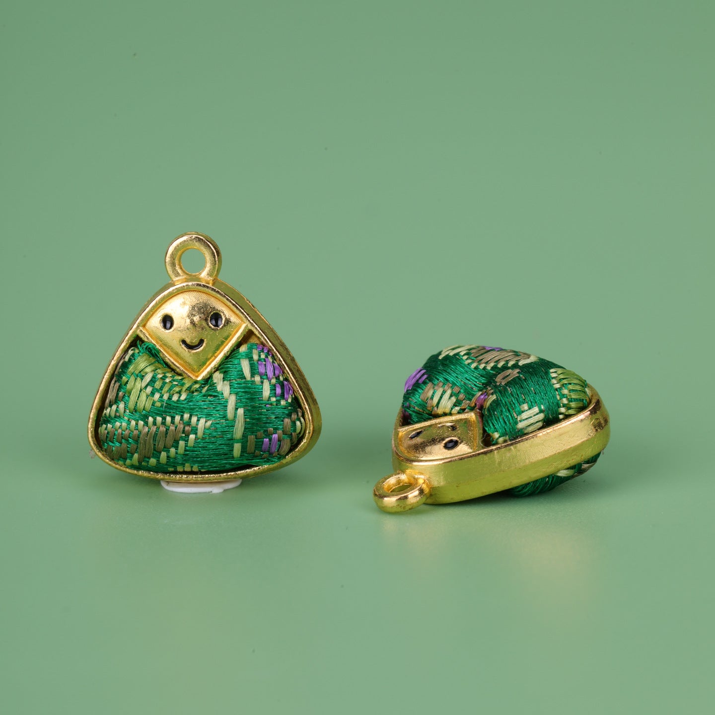 Handmade Alloy Pendant In Natural Pink Featuring Chinoiserie Style, Crafted With Fine Artistry