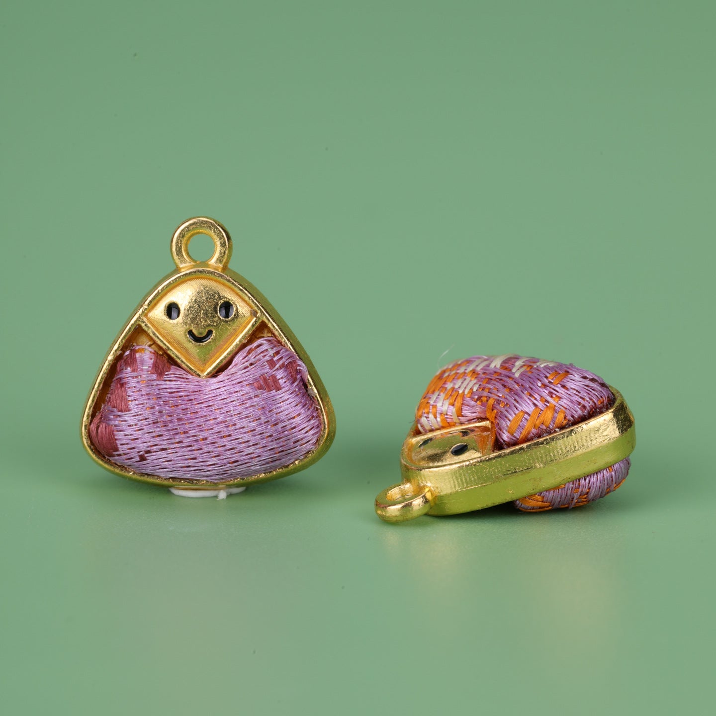 Handmade Alloy Pendant In Natural Pink Featuring Chinoiserie Style, Crafted With Fine Artistry