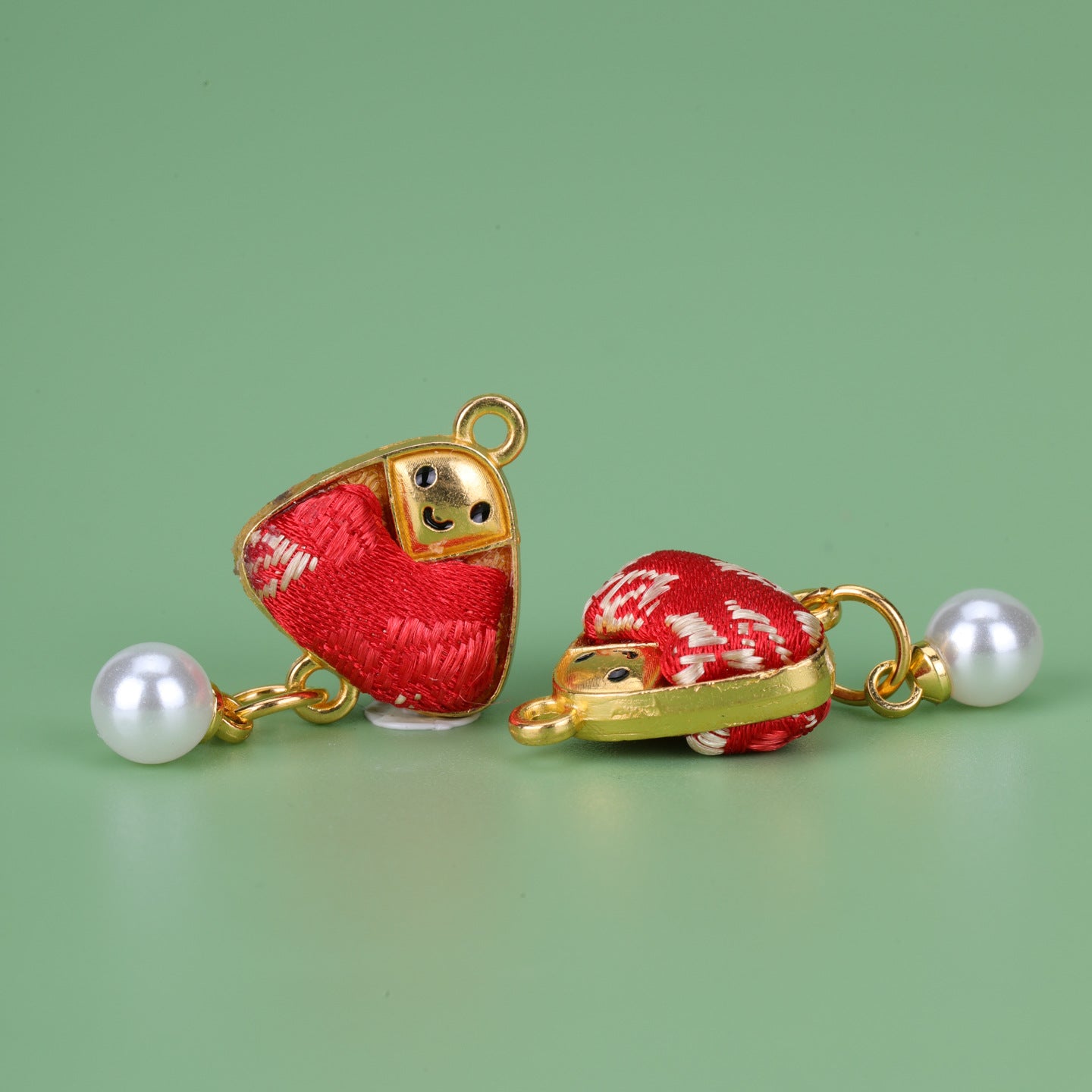 Handmade Alloy Pendant In Natural Pink Featuring Chinoiserie Style, Crafted With Fine Artistry