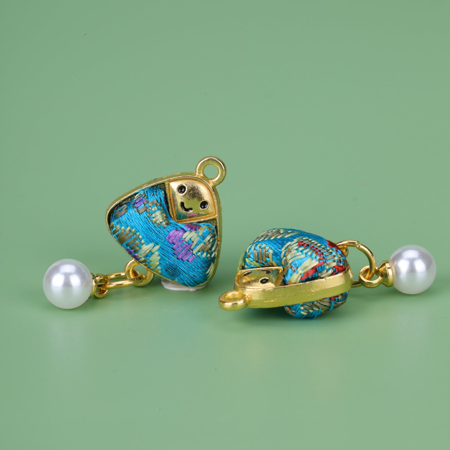 Handmade Alloy Pendant In Natural Pink Featuring Chinoiserie Style, Crafted With Fine Artistry