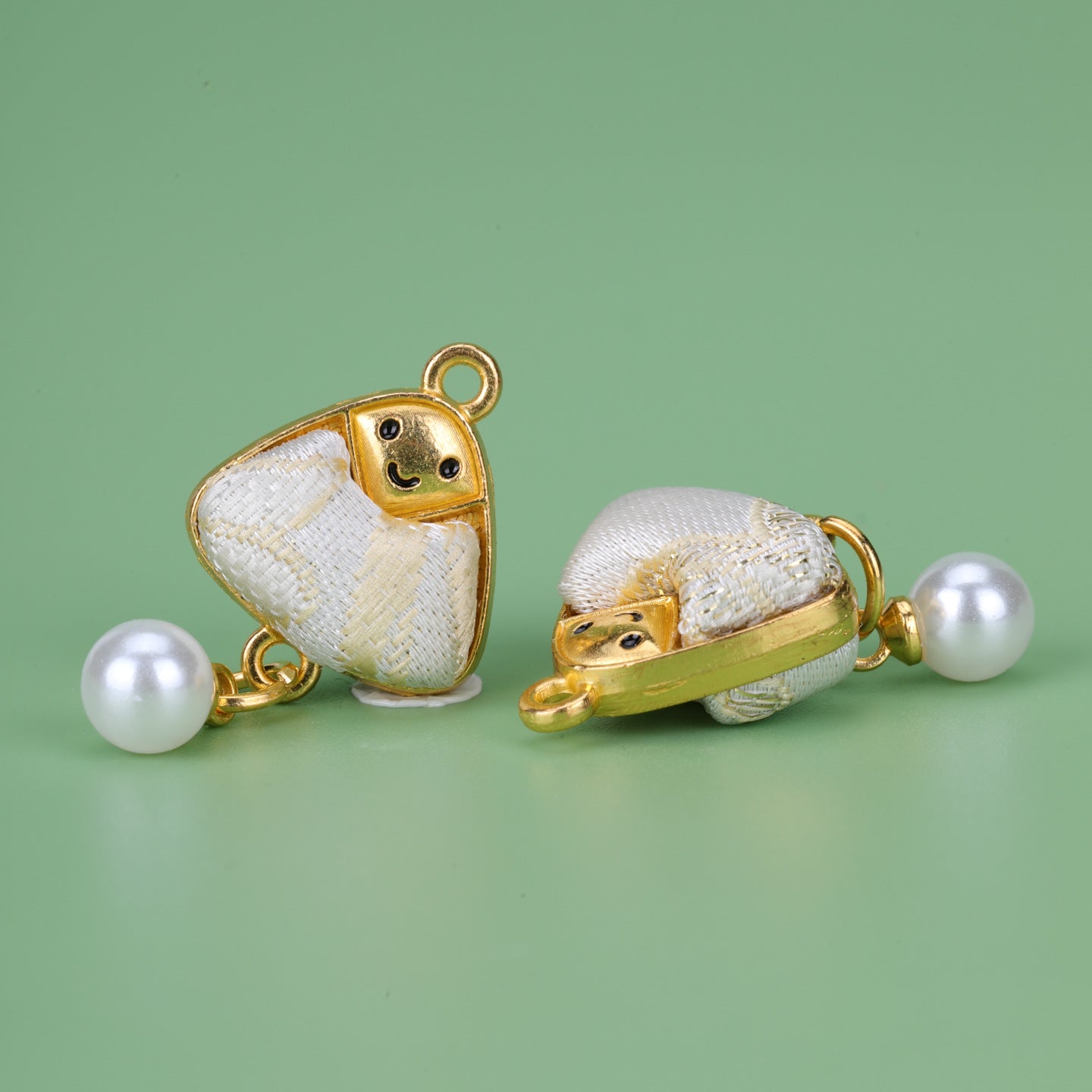 Handmade Alloy Pendant In Natural Pink Featuring Chinoiserie Style, Crafted With Fine Artistry