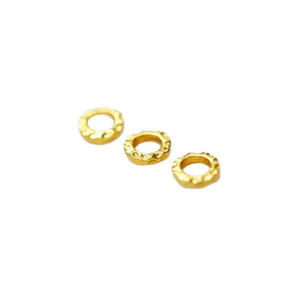 Maya Electroplated Golden Plated Copper Spacer Bars With Hole Size 6~9.9mm For Jewelry Accessories