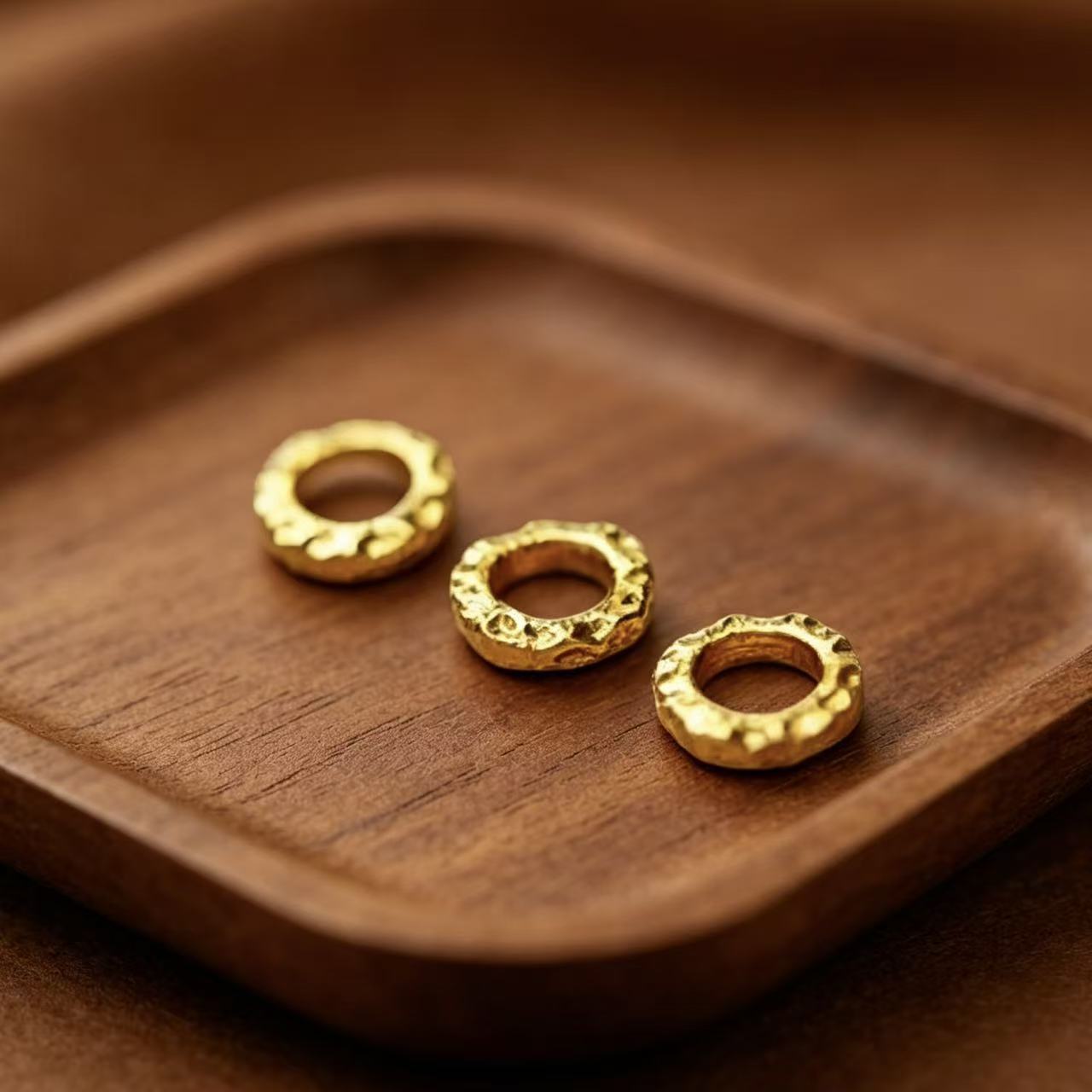 Maya Electroplated Golden Plated Copper Spacer Bars With Hole Size 6~9.9mm For Jewelry Accessories
