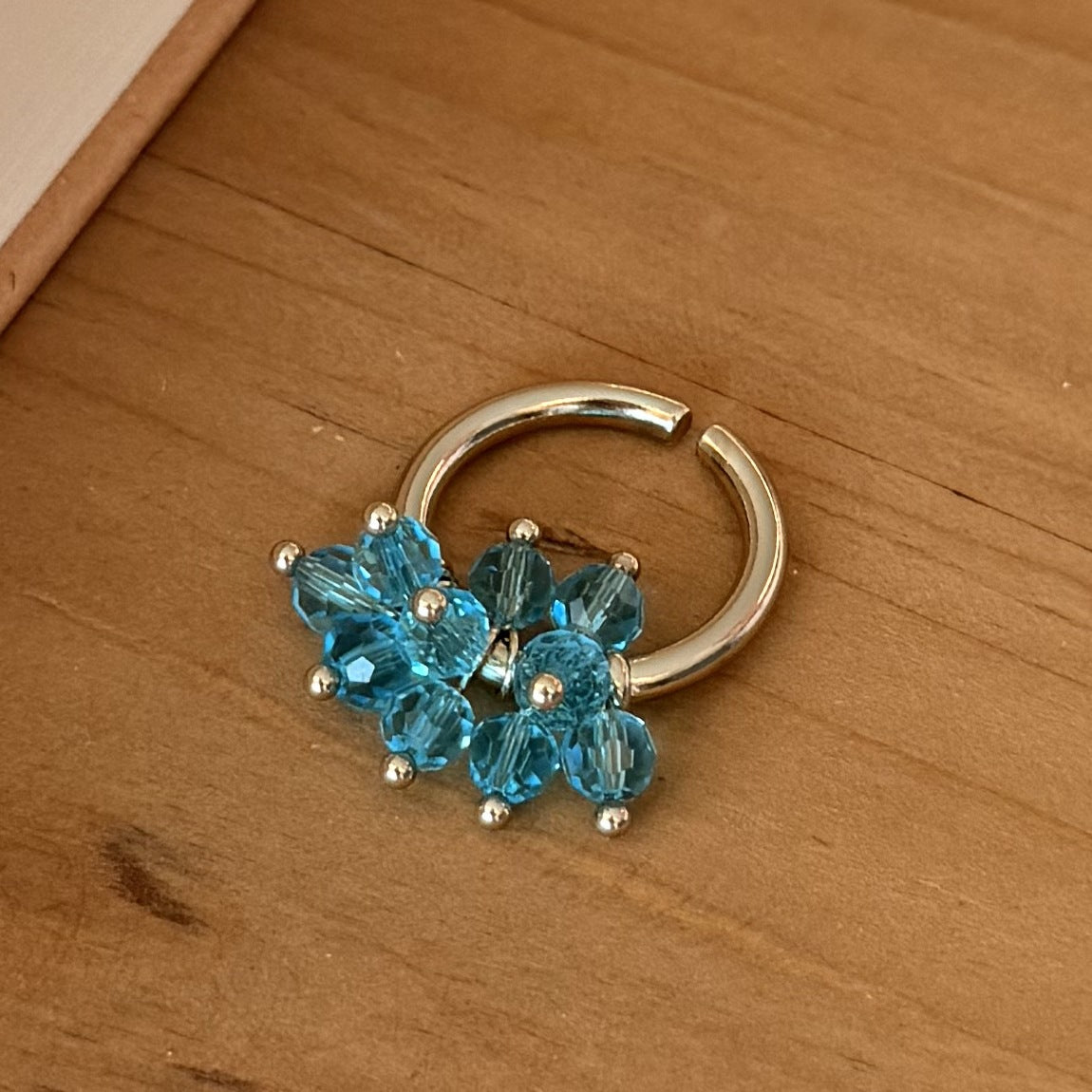 Fireworks Open Rings For Women In New Style, Electroplated Copper With Crystal Inlay