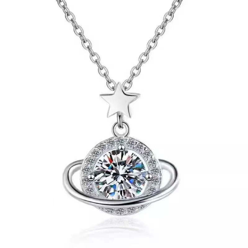 Earth Pattern Choker Necklace For Women With Copper Alloy Chain And Copper Alloy Pendant Featuring Zircon Inlay