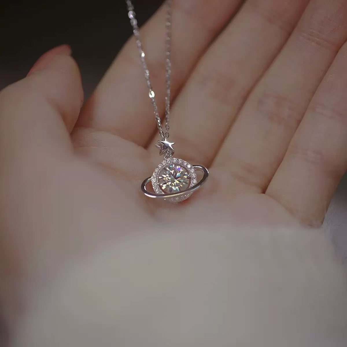 Earth Pattern Choker Necklace For Women With Copper Alloy Chain And Copper Alloy Pendant Featuring Zircon Inlay
