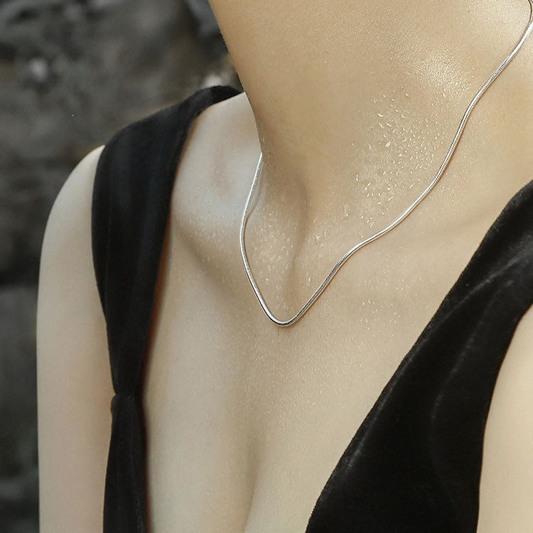 Gold Snake Necklace For Women In 925 Sterling Silver With Electroplated Finish And Snake Chain
