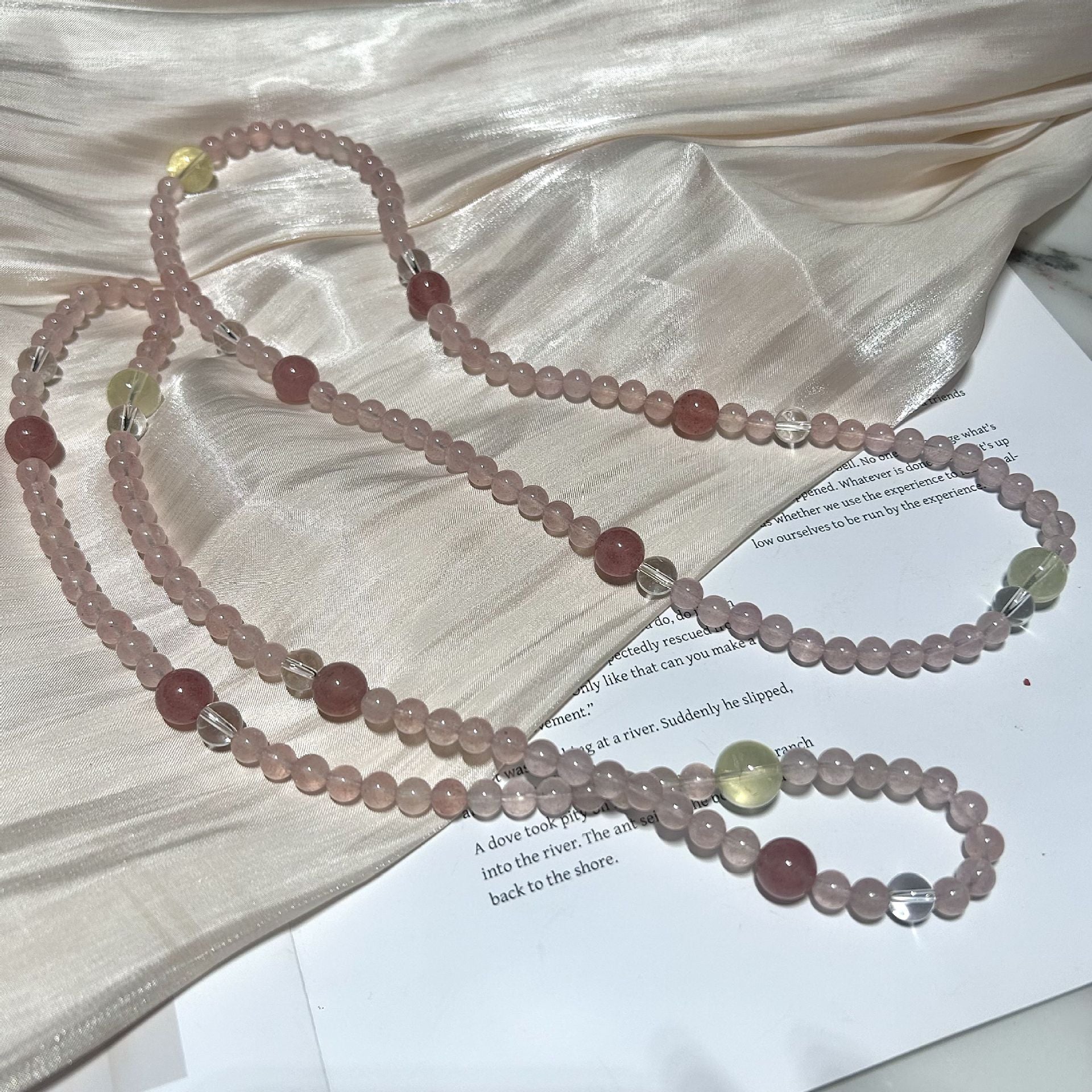 Sweet Natural Pink 6-7mm Pearl Diameter Beaded Bow Tie Bracelet For Women Featuring Natural Stone Inlay