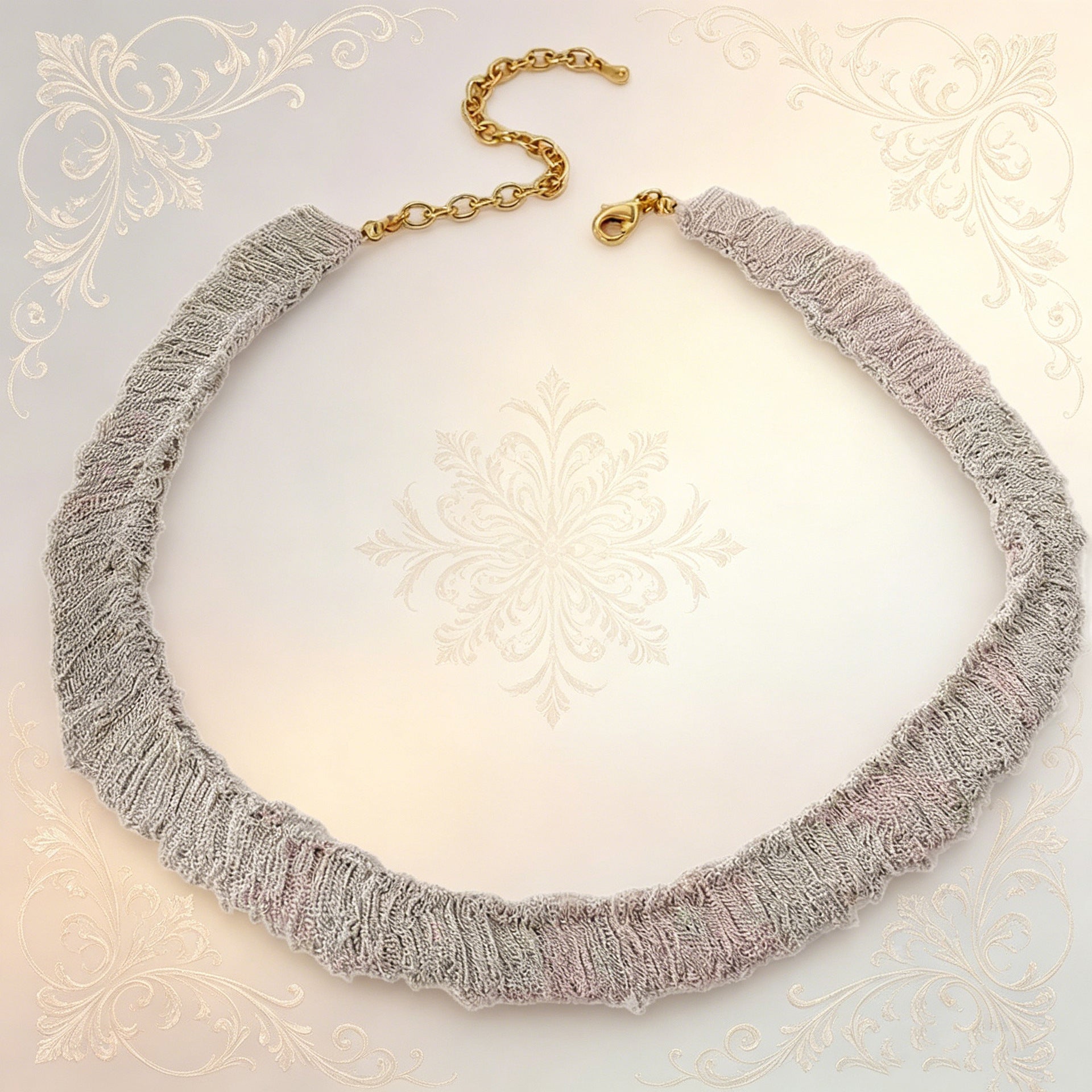 Elegant Geometric Braid Necklace For Women In Silver Featuring Copper Pendant Material