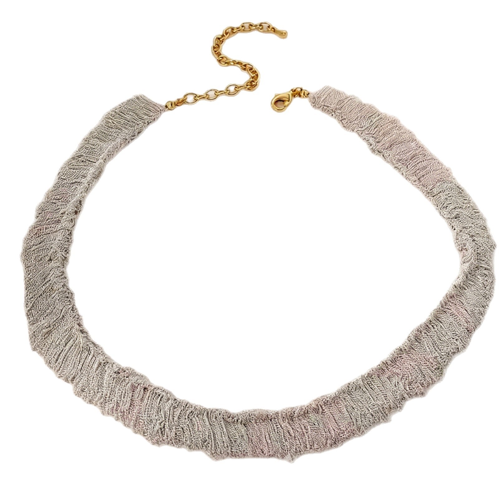 Elegant Geometric Braid Necklace For Women In Silver Featuring Copper Pendant Material