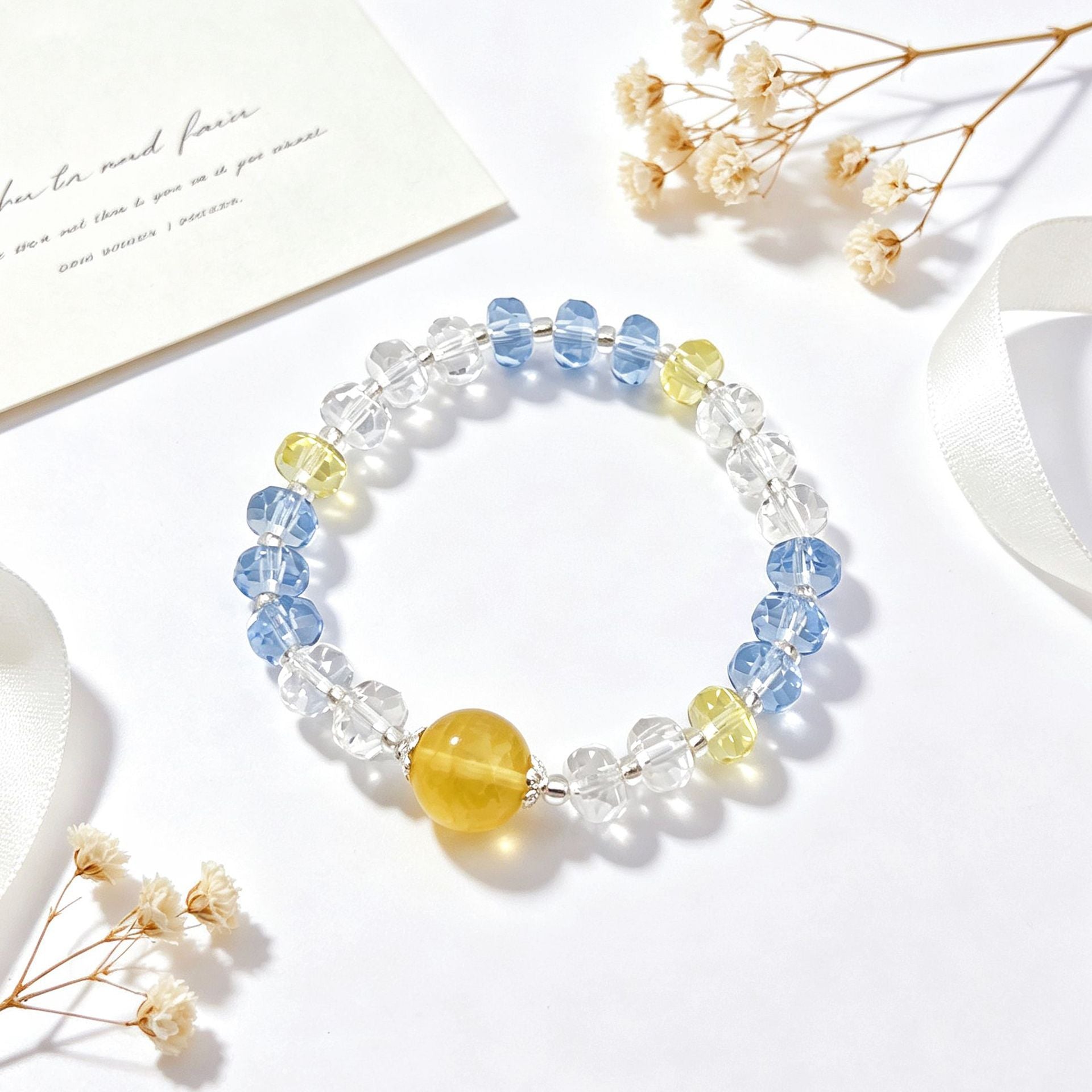 Basic Electroplated Crystal Bracelets For Women, 14 Pieces Set