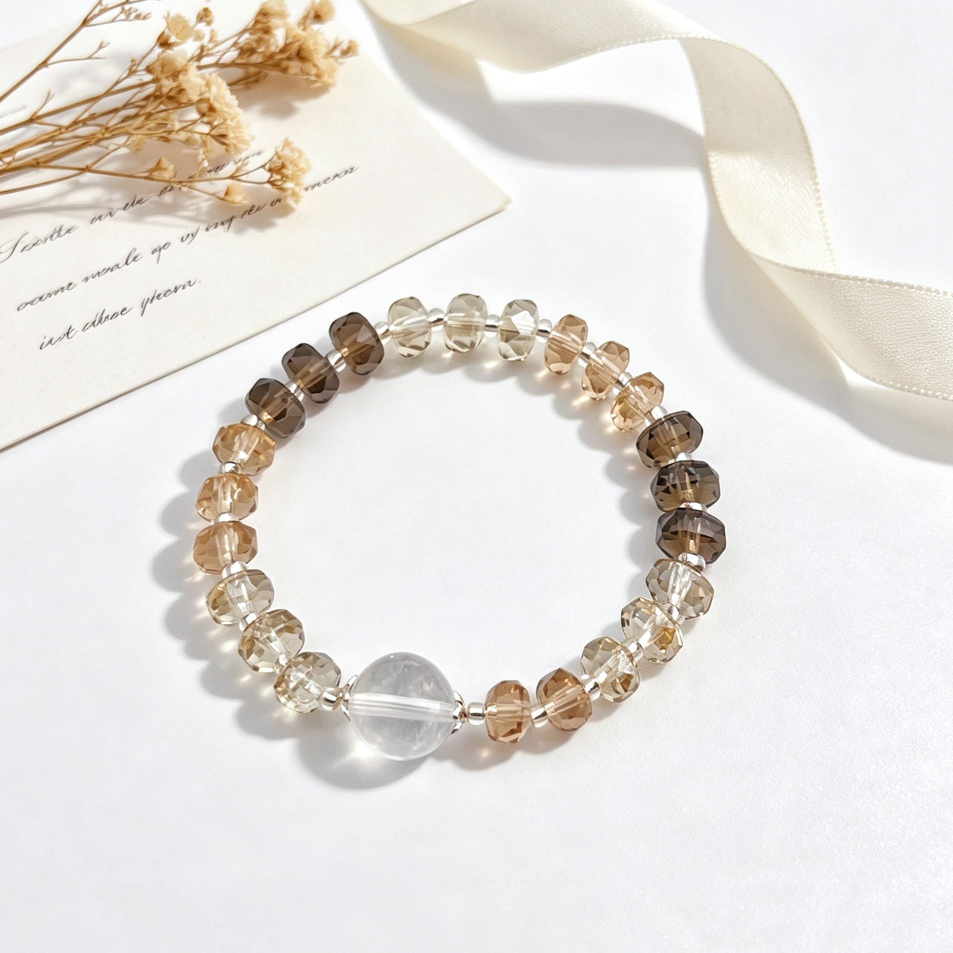Basic Electroplated Crystal Bracelets For Women, 14 Pieces Set