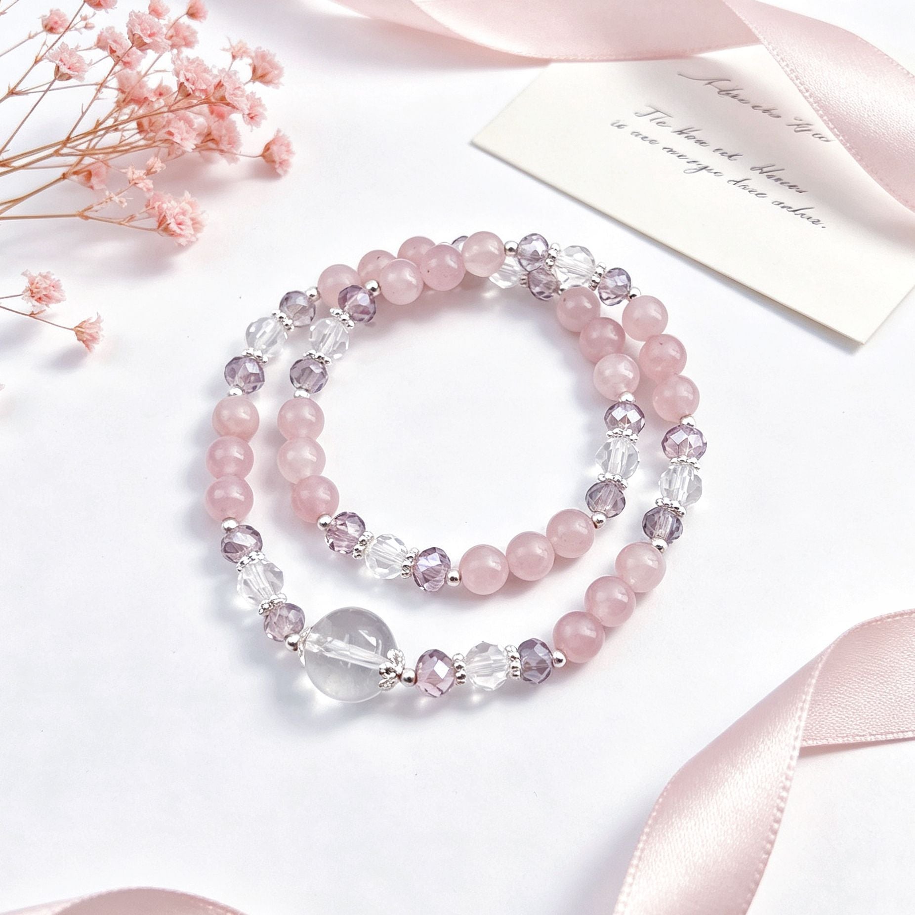 Basic Electroplated Crystal Bracelets For Women, 14 Pieces Set