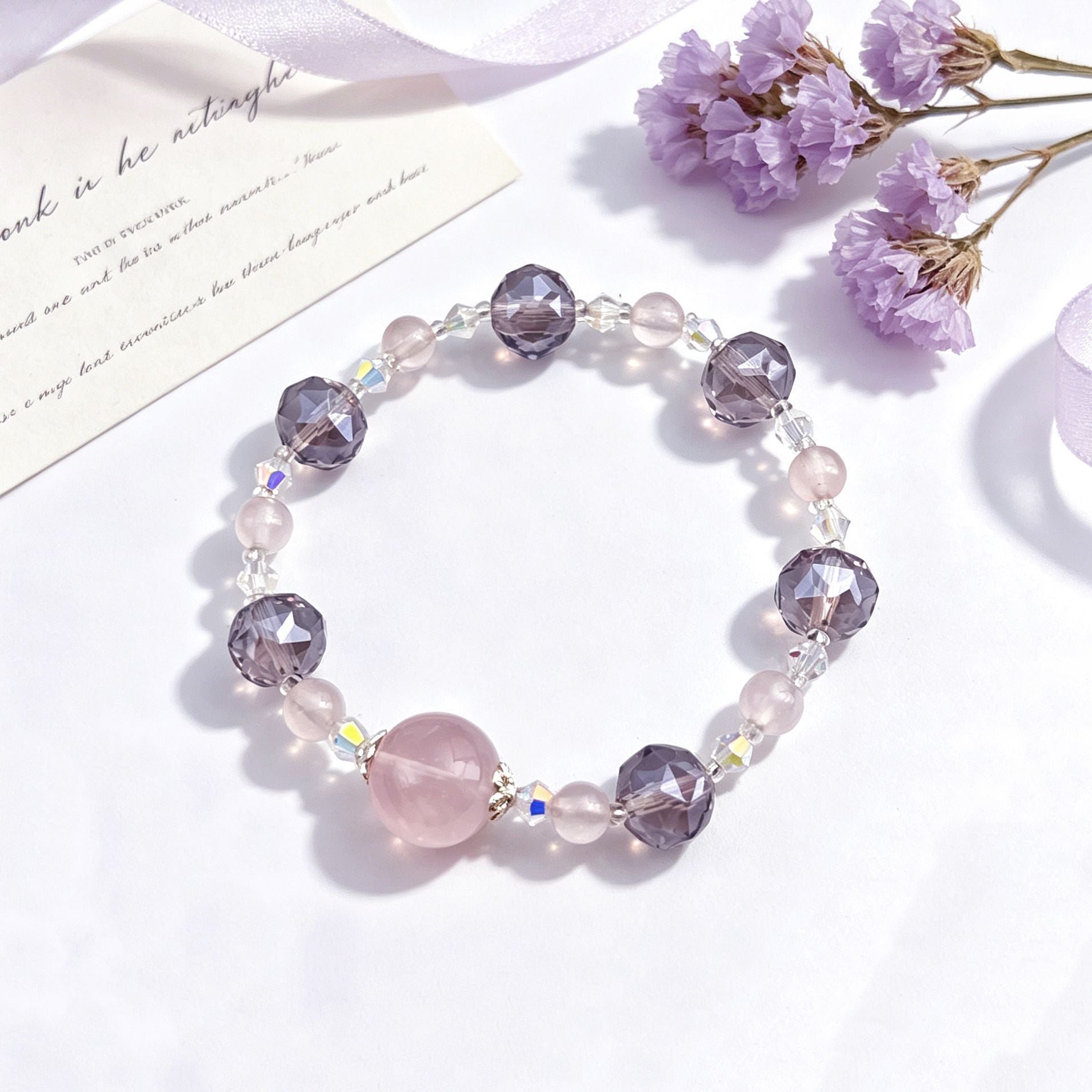 Basic Electroplated Crystal Bracelets For Women, 14 Pieces Set