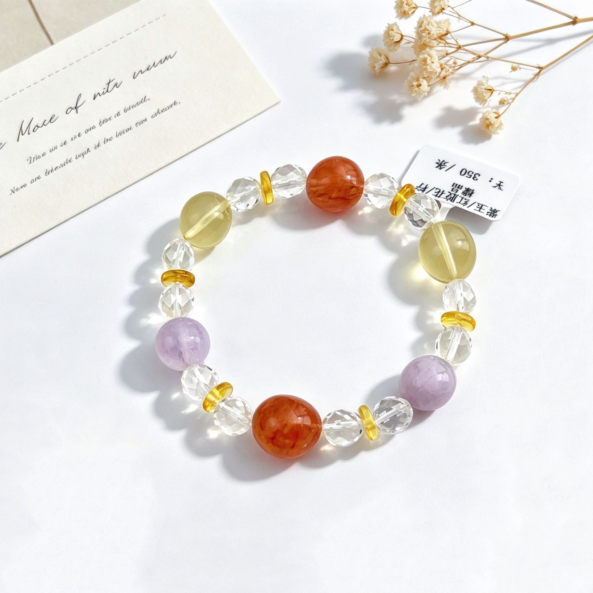 Basic Electroplated Crystal Bracelets For Women, 14 Pieces Set