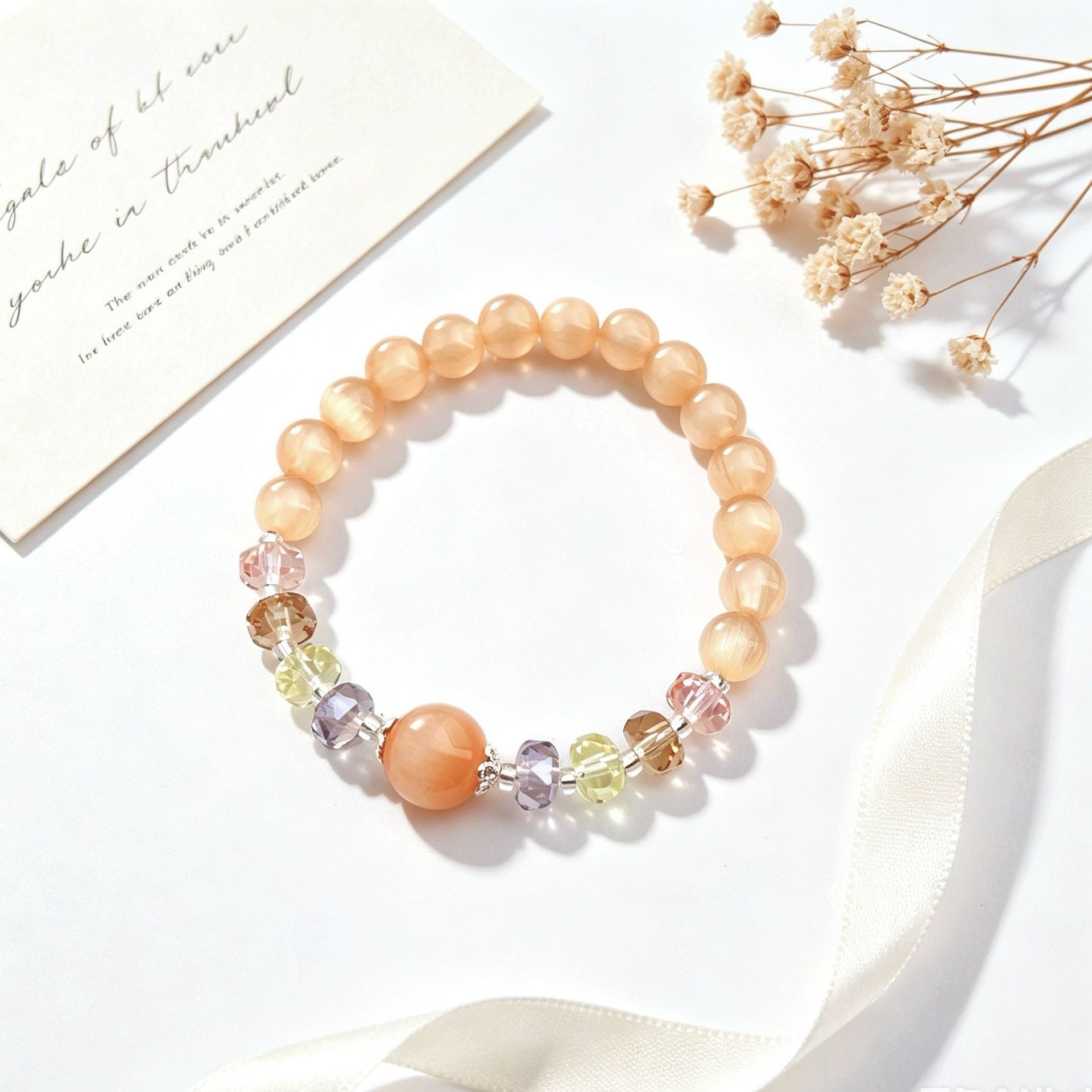 Basic Electroplated Crystal Bracelets For Women, 14 Pieces Set