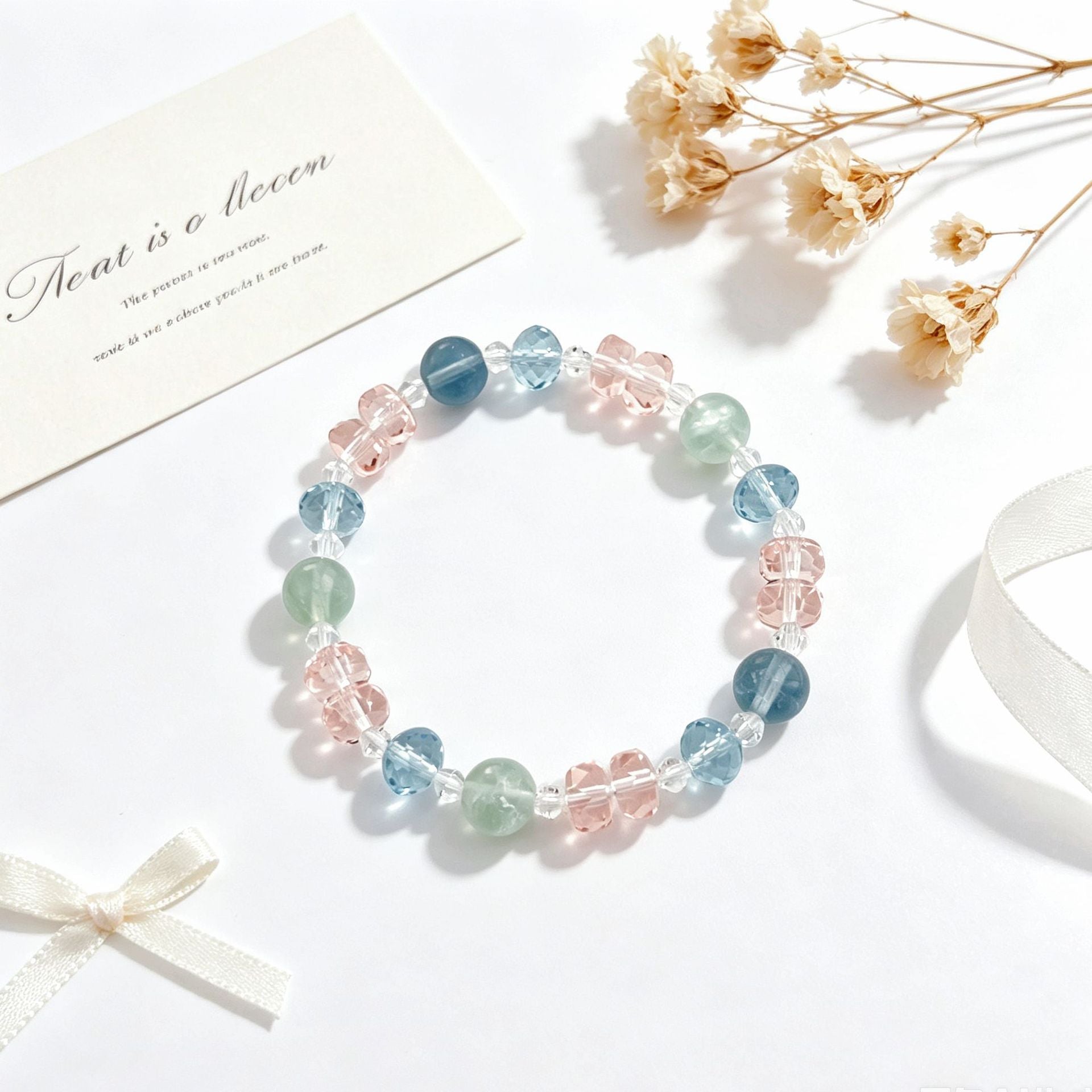 Basic Electroplated Crystal Bracelets For Women, 14 Pieces Set