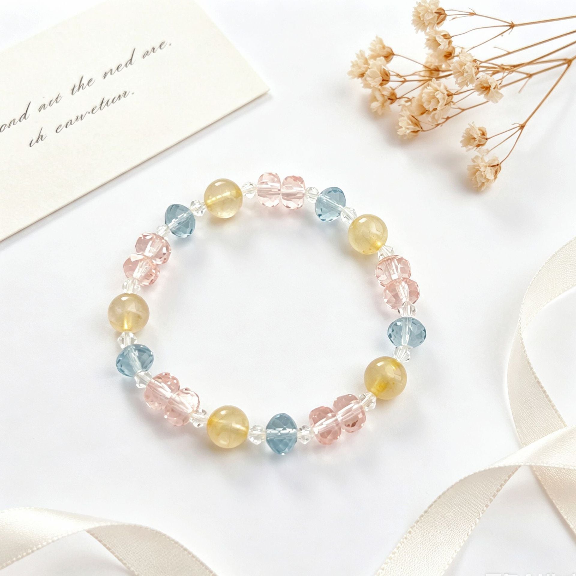 Basic Electroplated Crystal Bracelets For Women, 14 Pieces Set