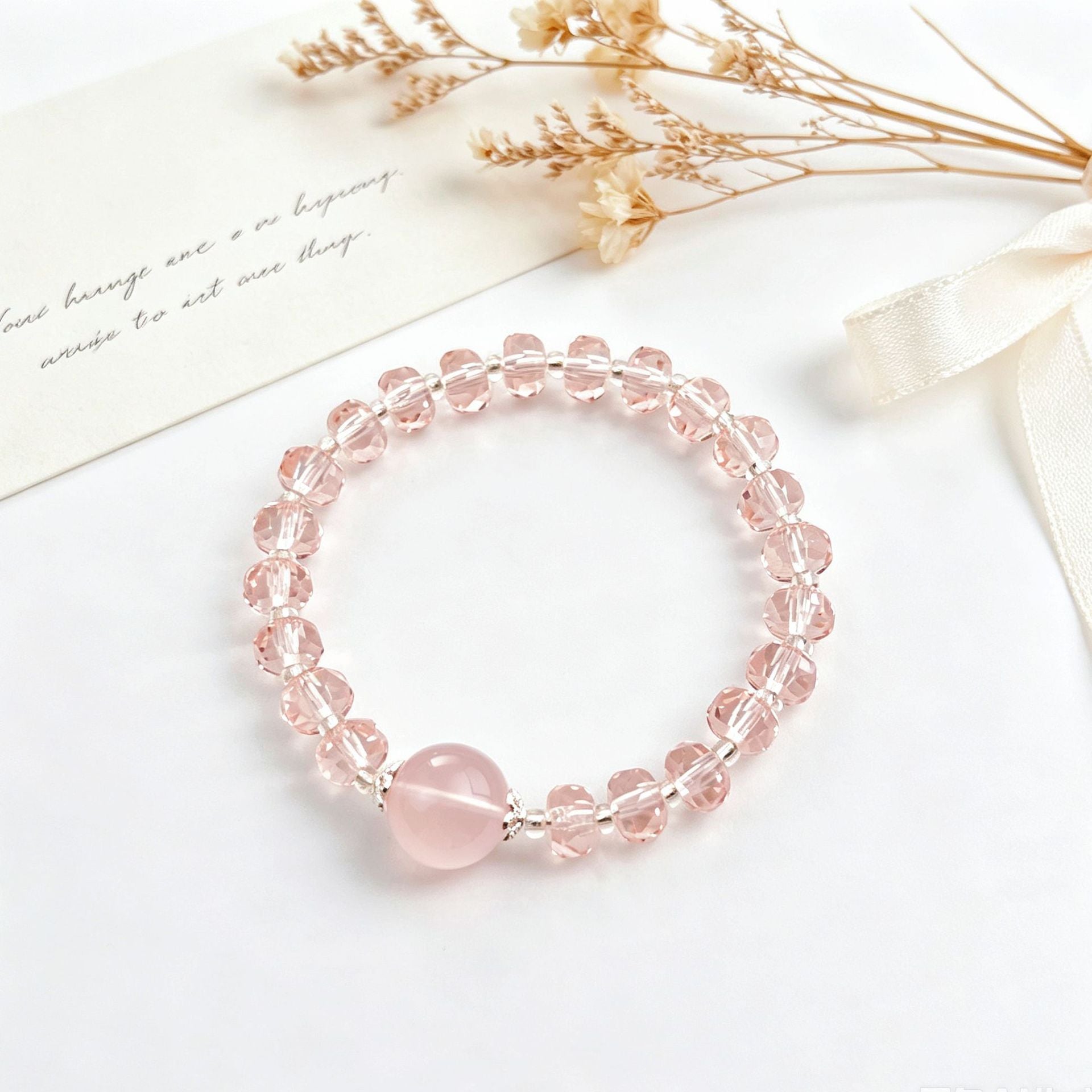 Basic Electroplated Crystal Bracelets For Women, 14 Pieces Set
