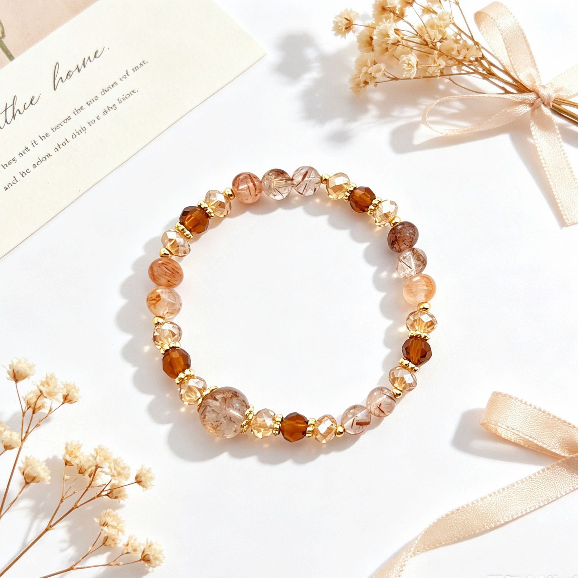 Basic Electroplated Crystal Bracelets For Women, 14 Pieces Set