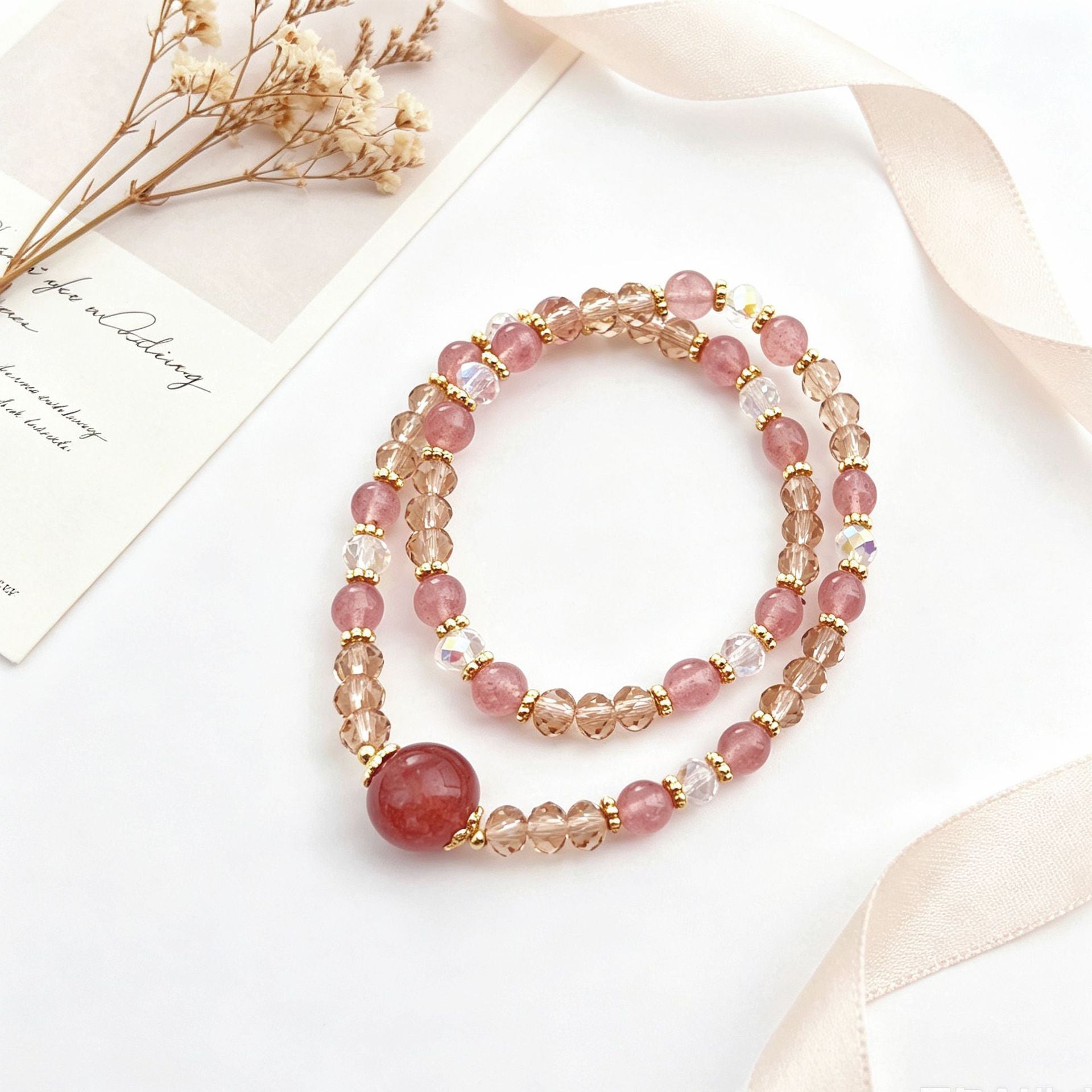 Basic Electroplated Crystal Bracelets For Women, 14 Pieces Set
