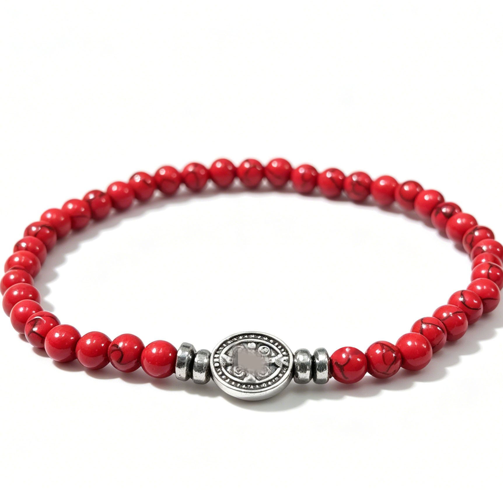 Handmade Nordic Style Cross Bracelet With Natural Stone, Unisex Design Perfect For Festival Wear