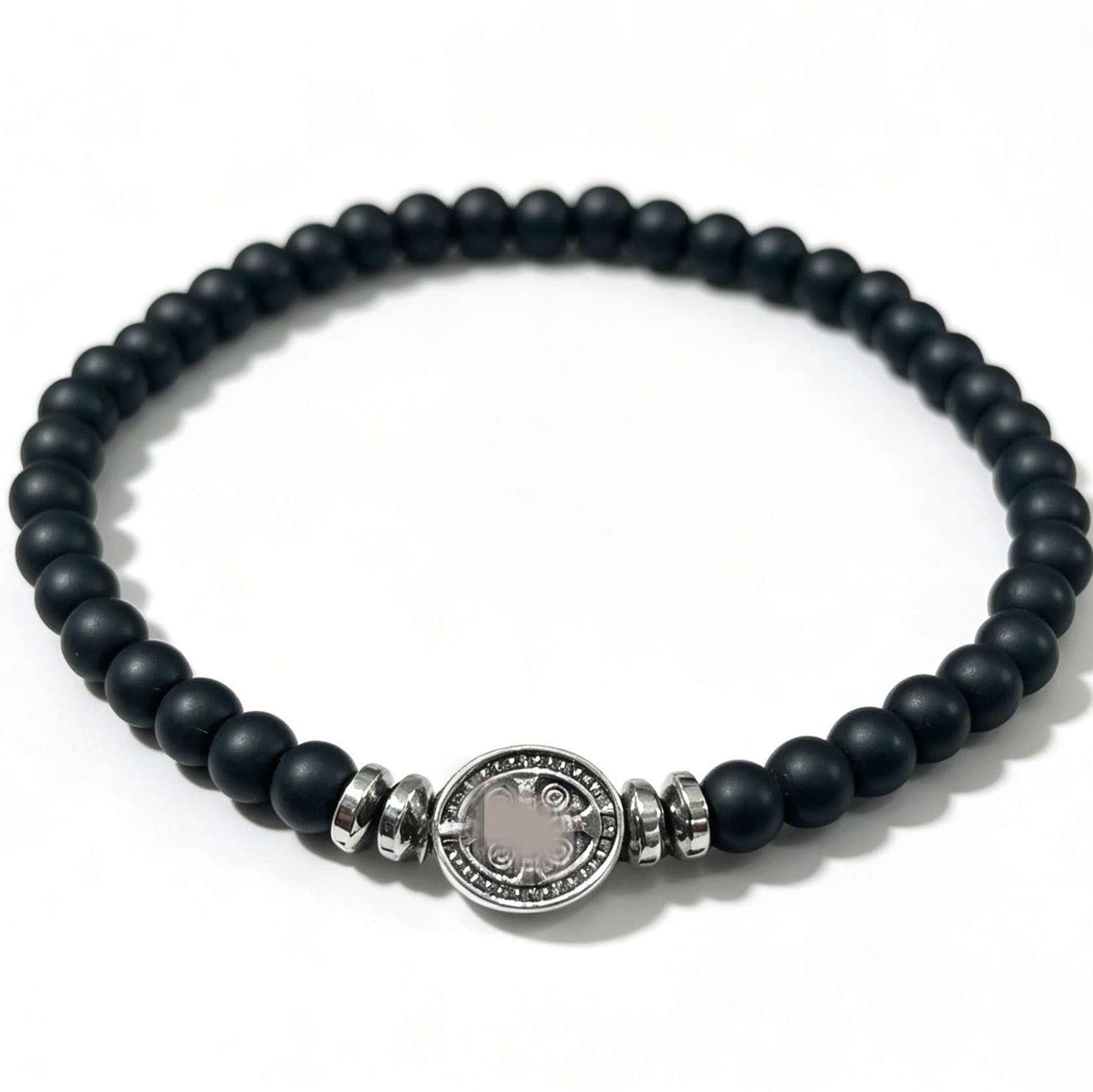 Handmade Nordic Style Cross Bracelet With Natural Stone, Unisex Design Perfect For Festival Wear