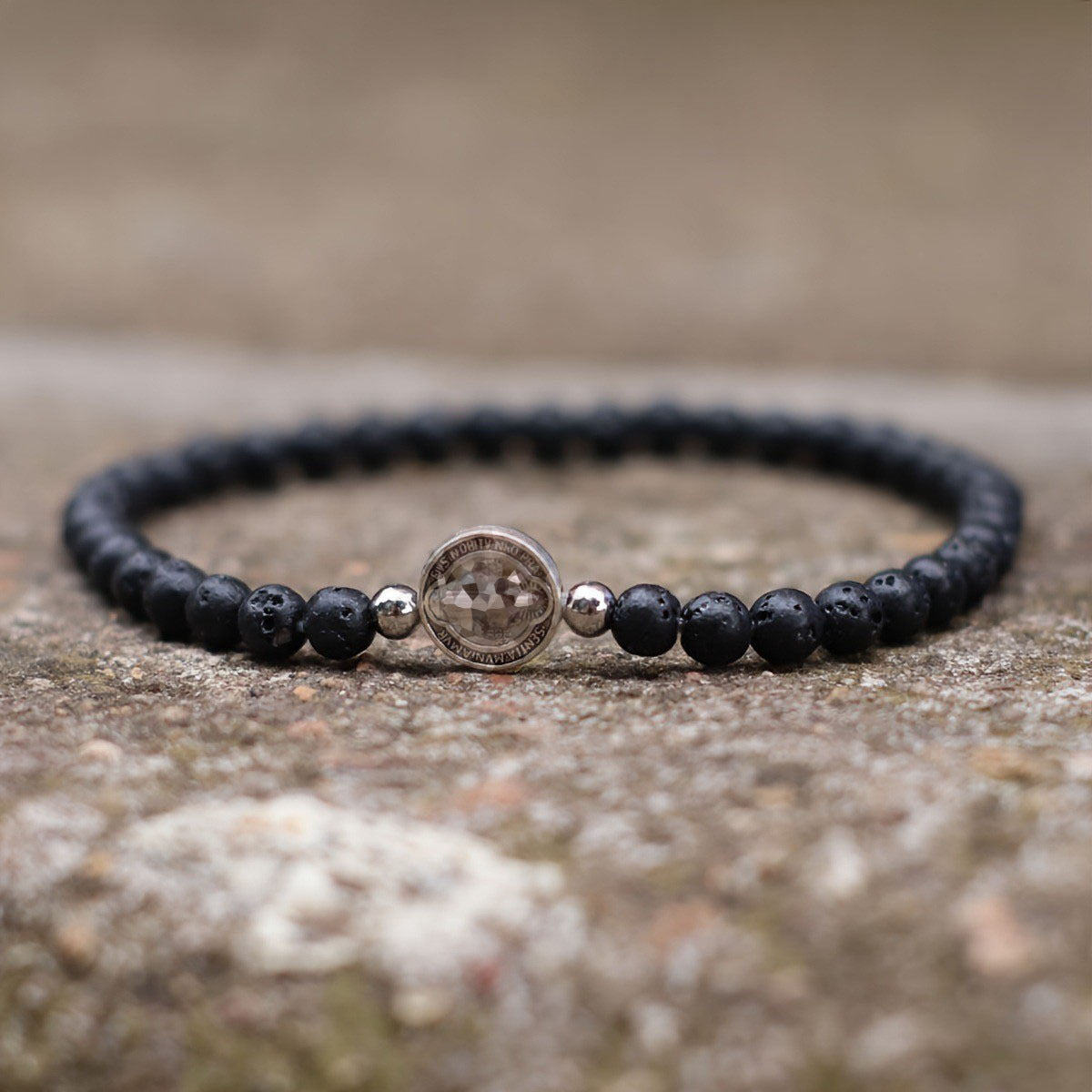 Handmade Nordic Style Cross Bracelet With Natural Stone, Unisex Design Perfect For Festival Wear