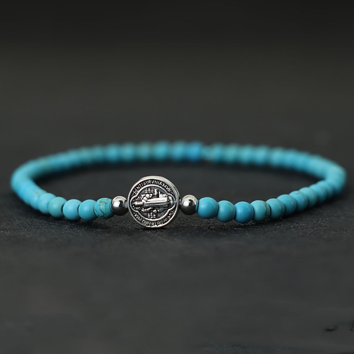 Handmade Nordic Style Cross Bracelet With Natural Stone, Unisex Design Perfect For Festival Wear