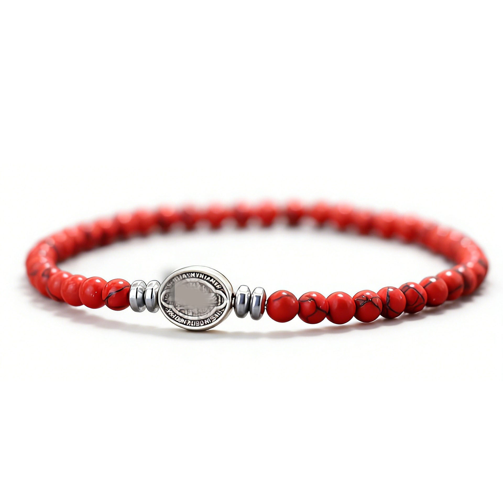 Handmade Nordic Style Cross Bracelet With Natural Stone, Unisex Design Perfect For Festival Wear