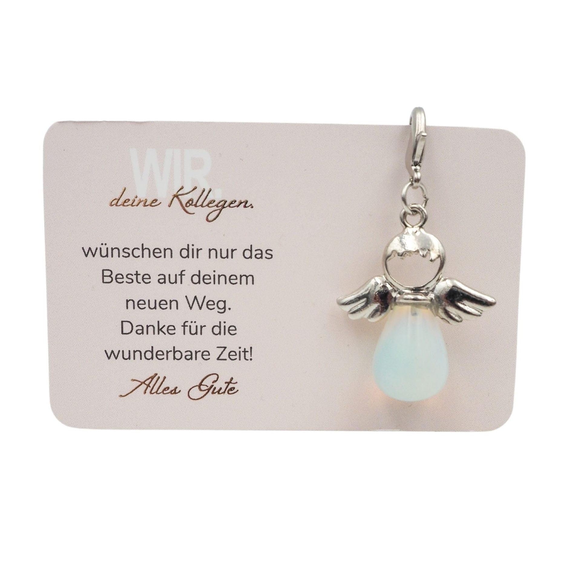 Handmade Purple Angel Wings Key Chain With Natural Stone Featuring February Birthstone Amethyst In Modern Style