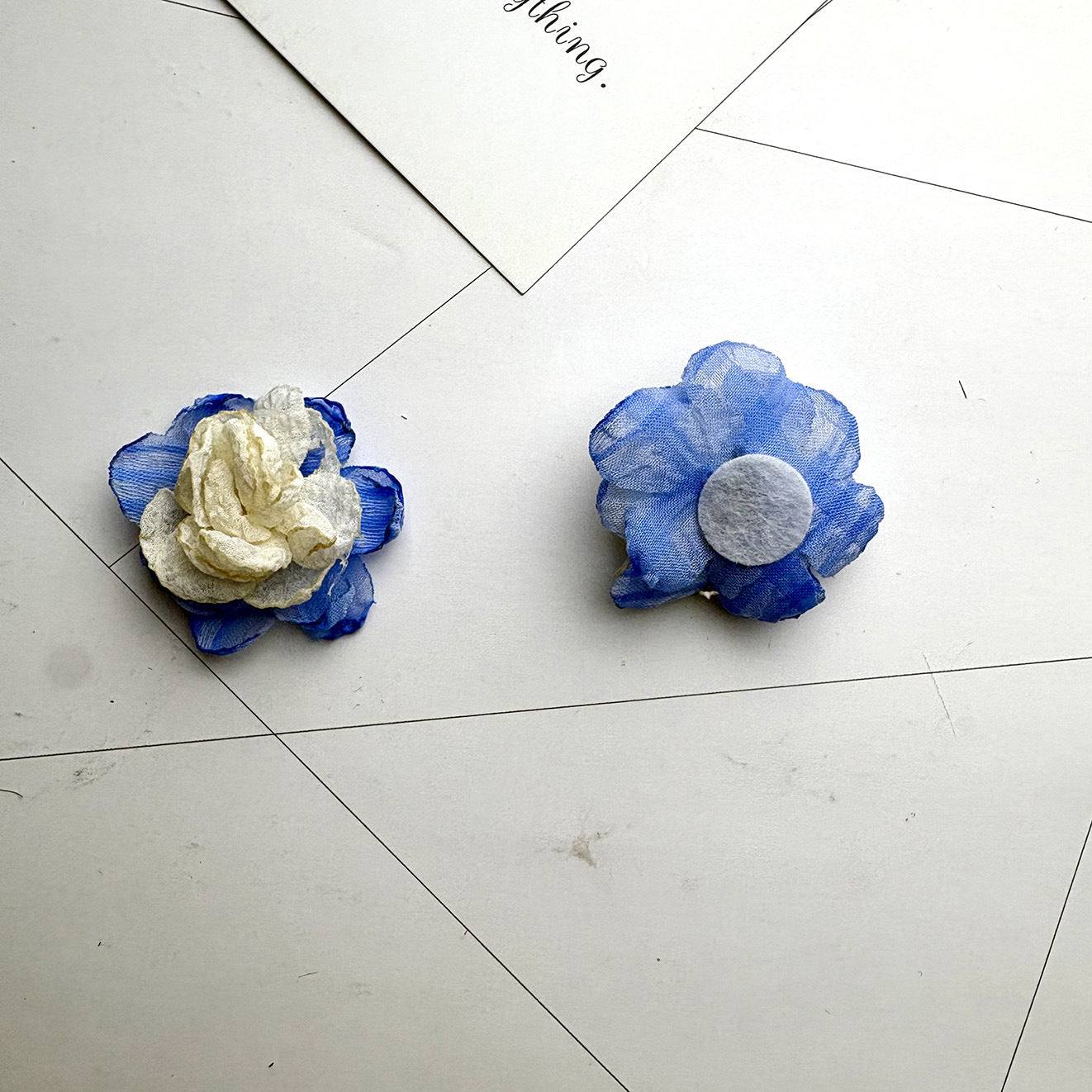Handmade Cloth Flowers Earring Findings In Beige, Retro Style Jewelry Accessories