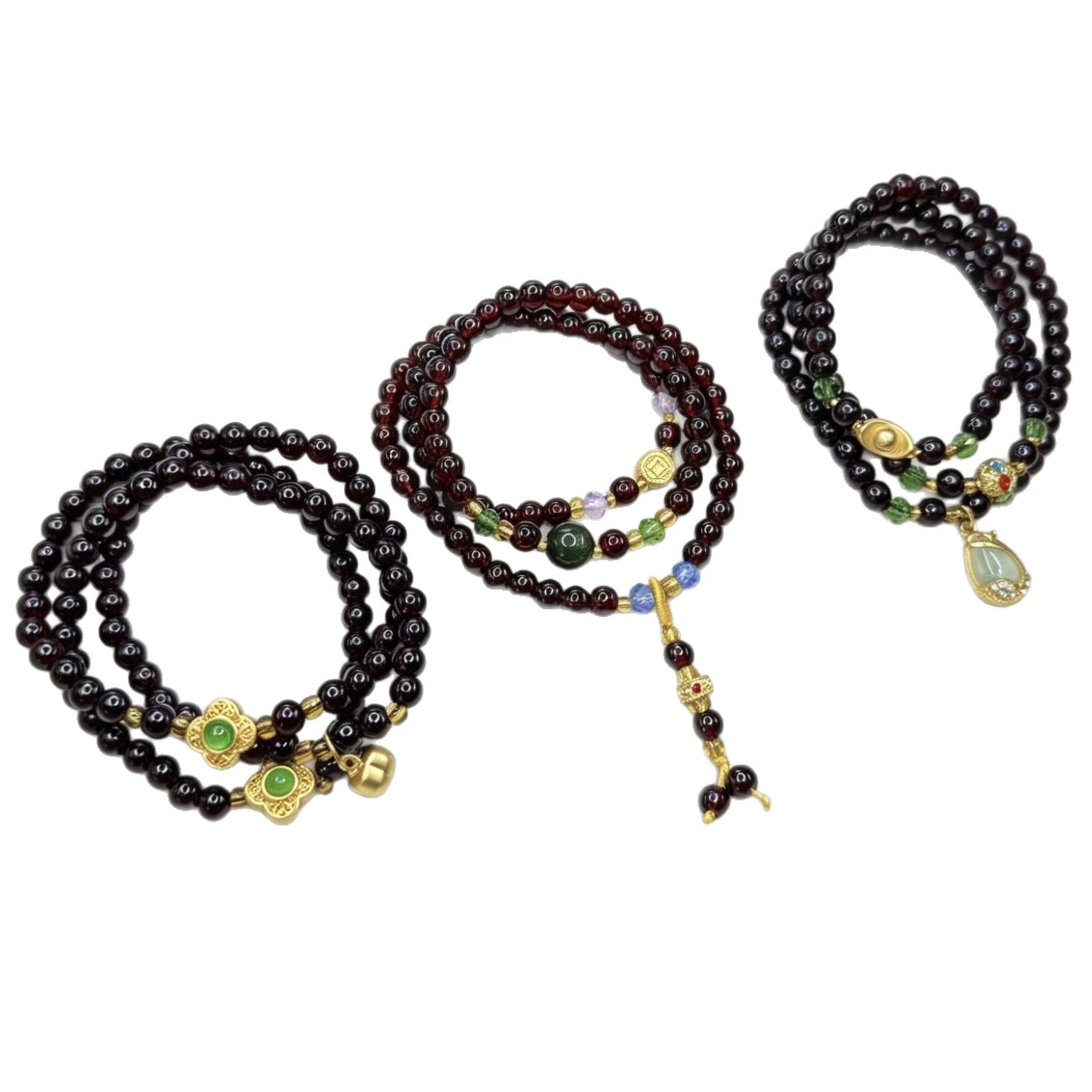 Handmade Glass Gem Bracelet For Women With Natural Stone Inlay, Perfect Birthday Gift